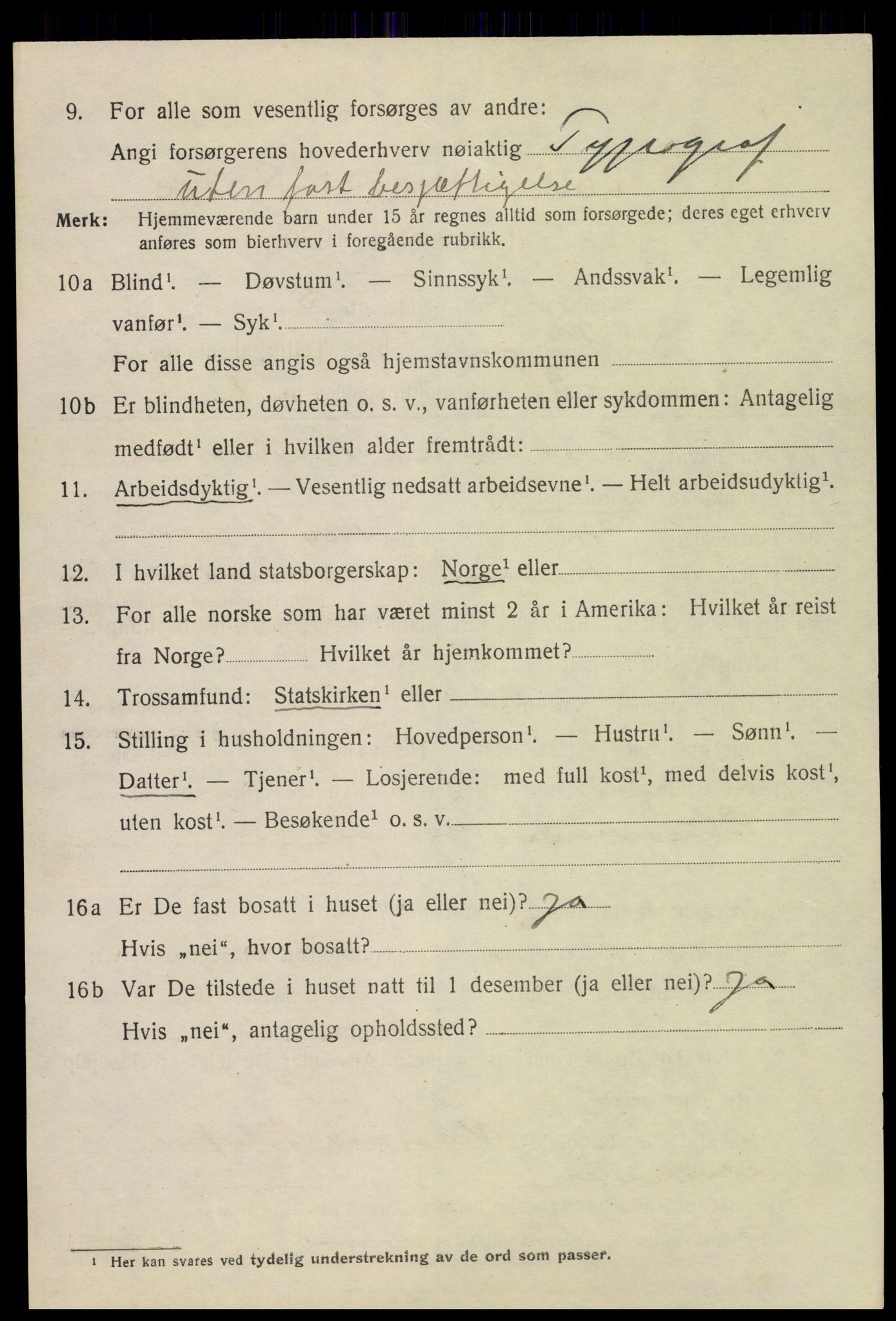 SAH, 1920 census for Hamar, 1920, p. 5140