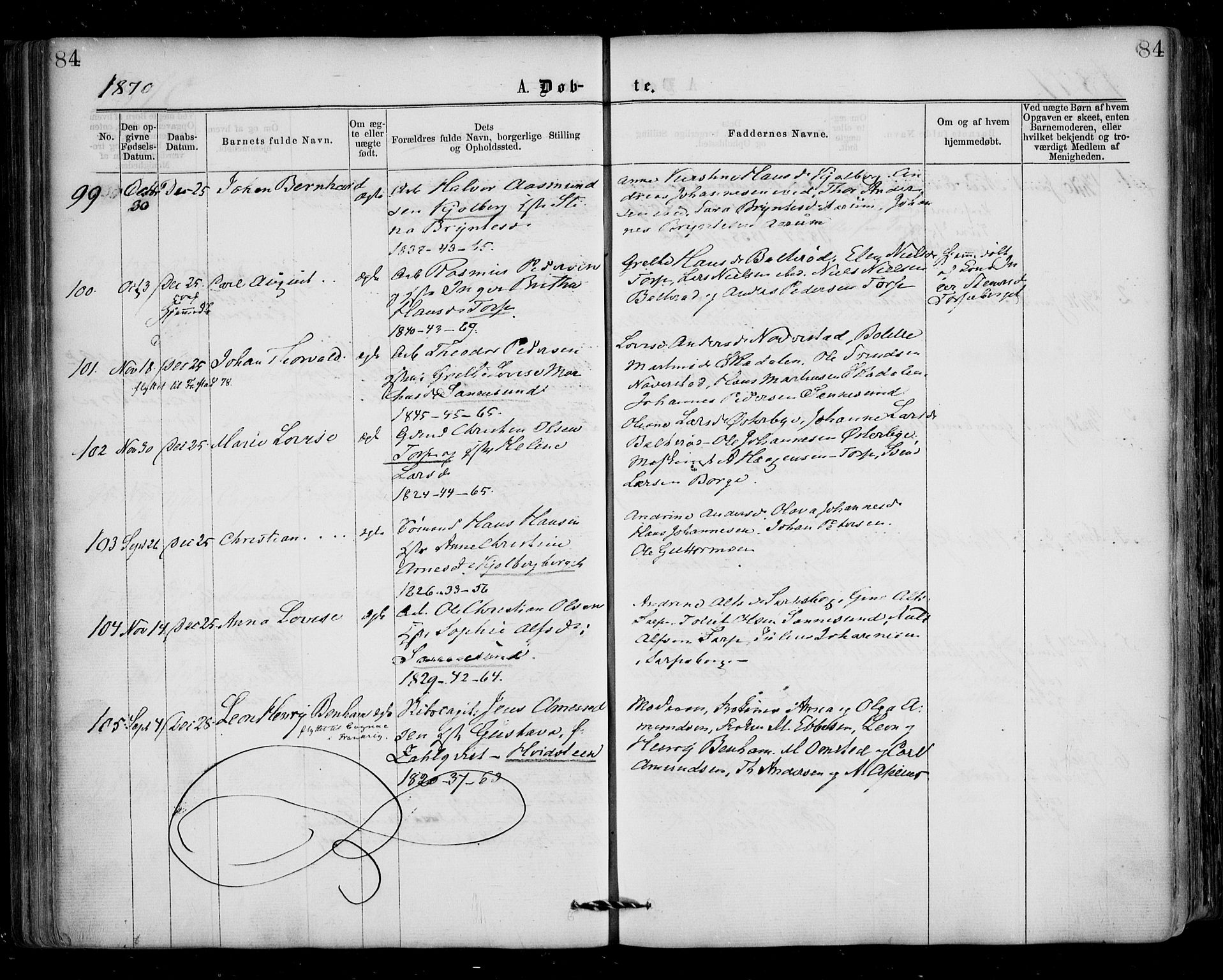 Borge prestekontor Kirkebøker, SAO/A-10903/F/Fa/L0006: Parish register (official) no. I 6, 1861-1874, p. 84