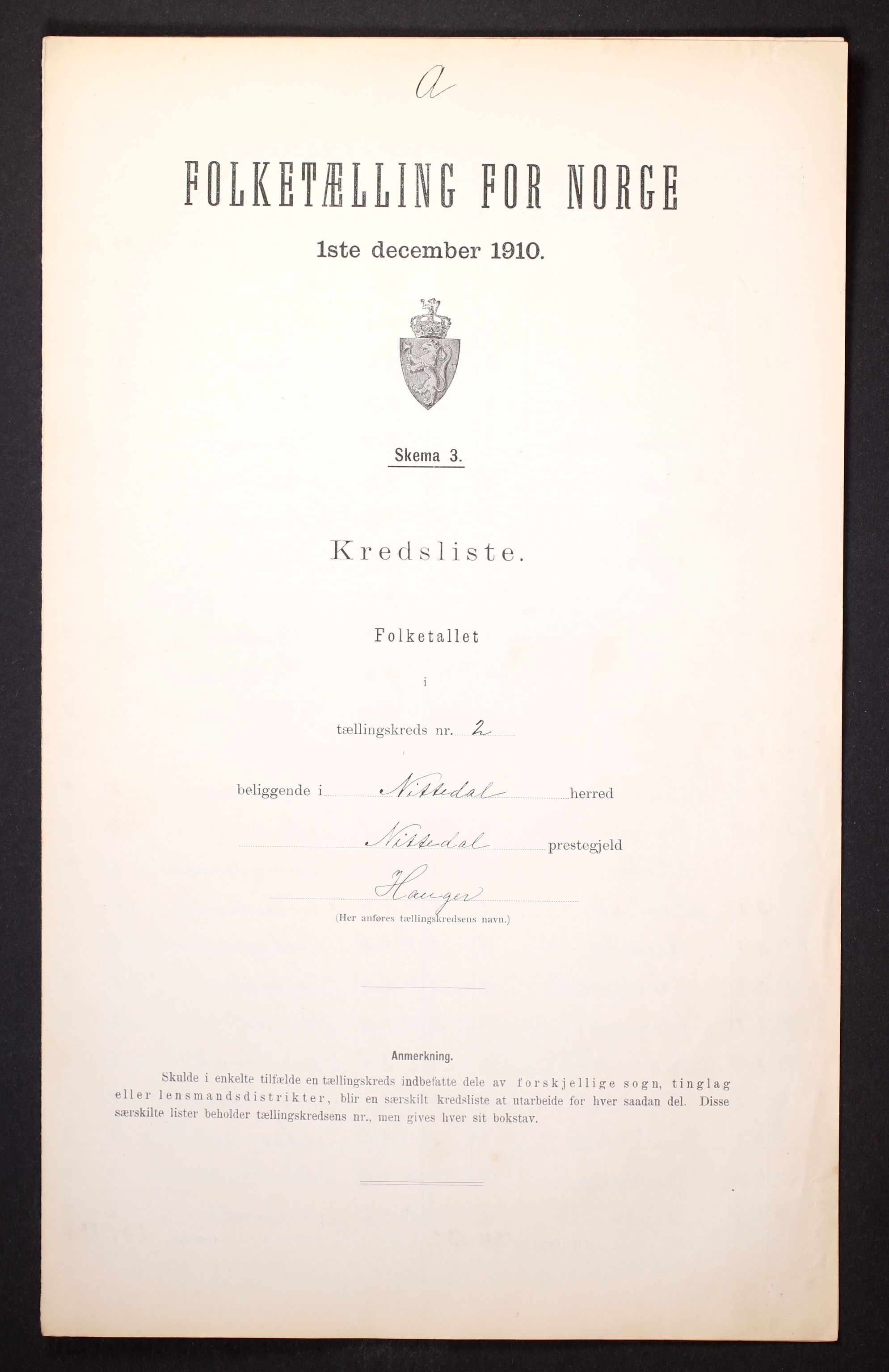 RA, 1910 census for Nittedal, 1910, p. 8