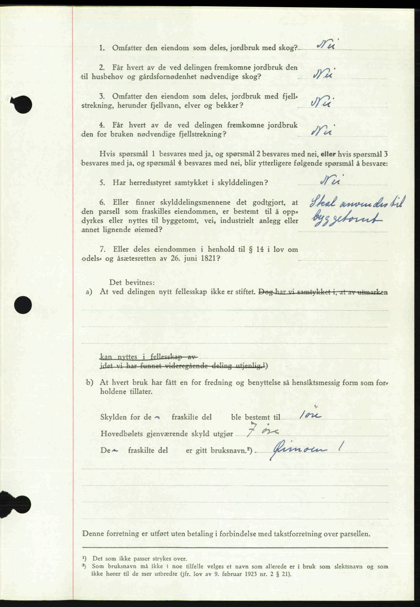Toten tingrett, SAH/TING-006/H/Hb/Hbc/L0020: Mortgage book no. Hbc-20, 1948-1948, Diary no: : 3008/1948