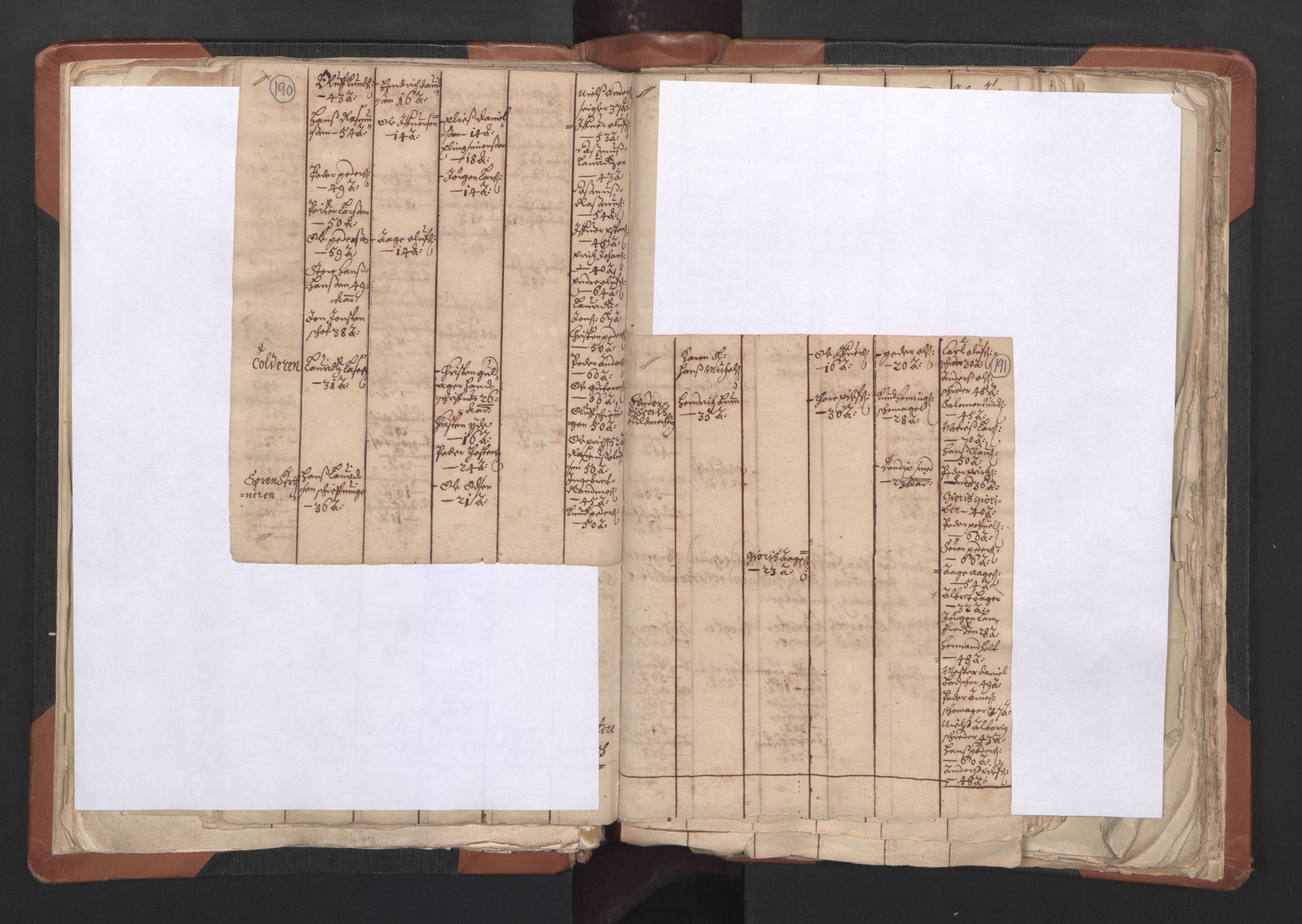 RA, Vicar's Census 1664-1666, no. 27: Romsdal deanery, 1664-1666, p. 190-191