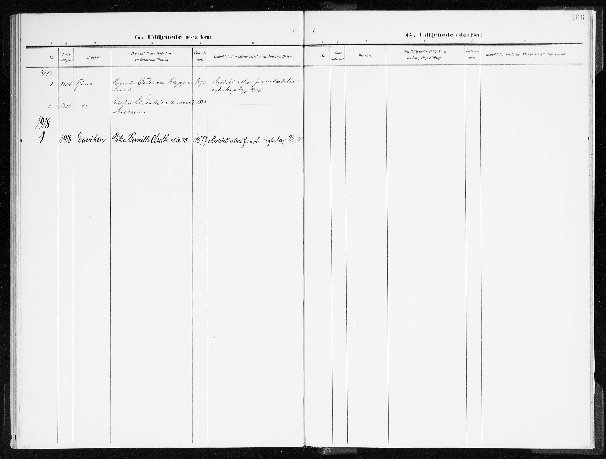 Gloppen sokneprestembete, SAB/A-80101/H/Haa/Haac/L0003: Parish register (official) no. C 3, 1904-1921, p. 266
