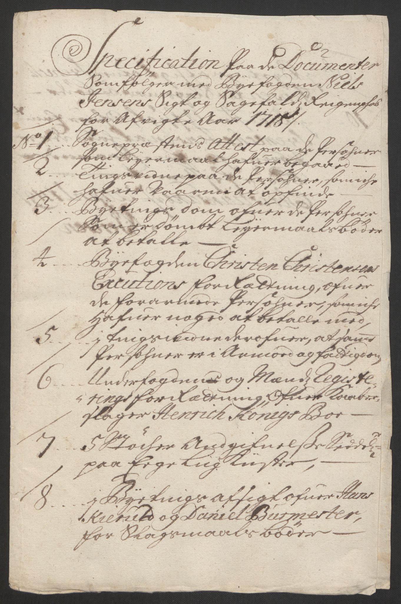 Rentekammeret inntil 1814, Reviderte regnskaper, Byregnskaper, AV/RA-EA-4066/R/Rm/L0285: [M18] Sikt og sakefall, 1681-1718, p. 575