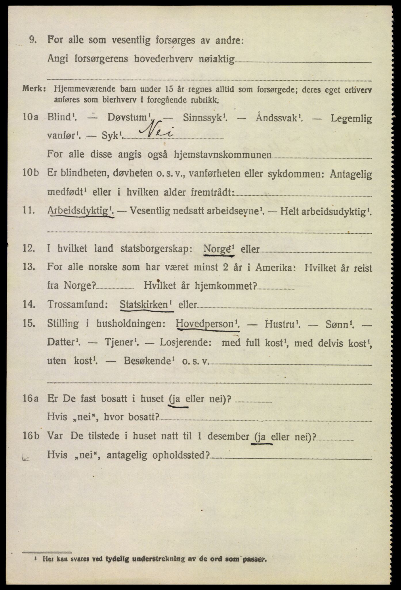 SAH, 1920 census for Vestre Toten, 1920, p. 7413