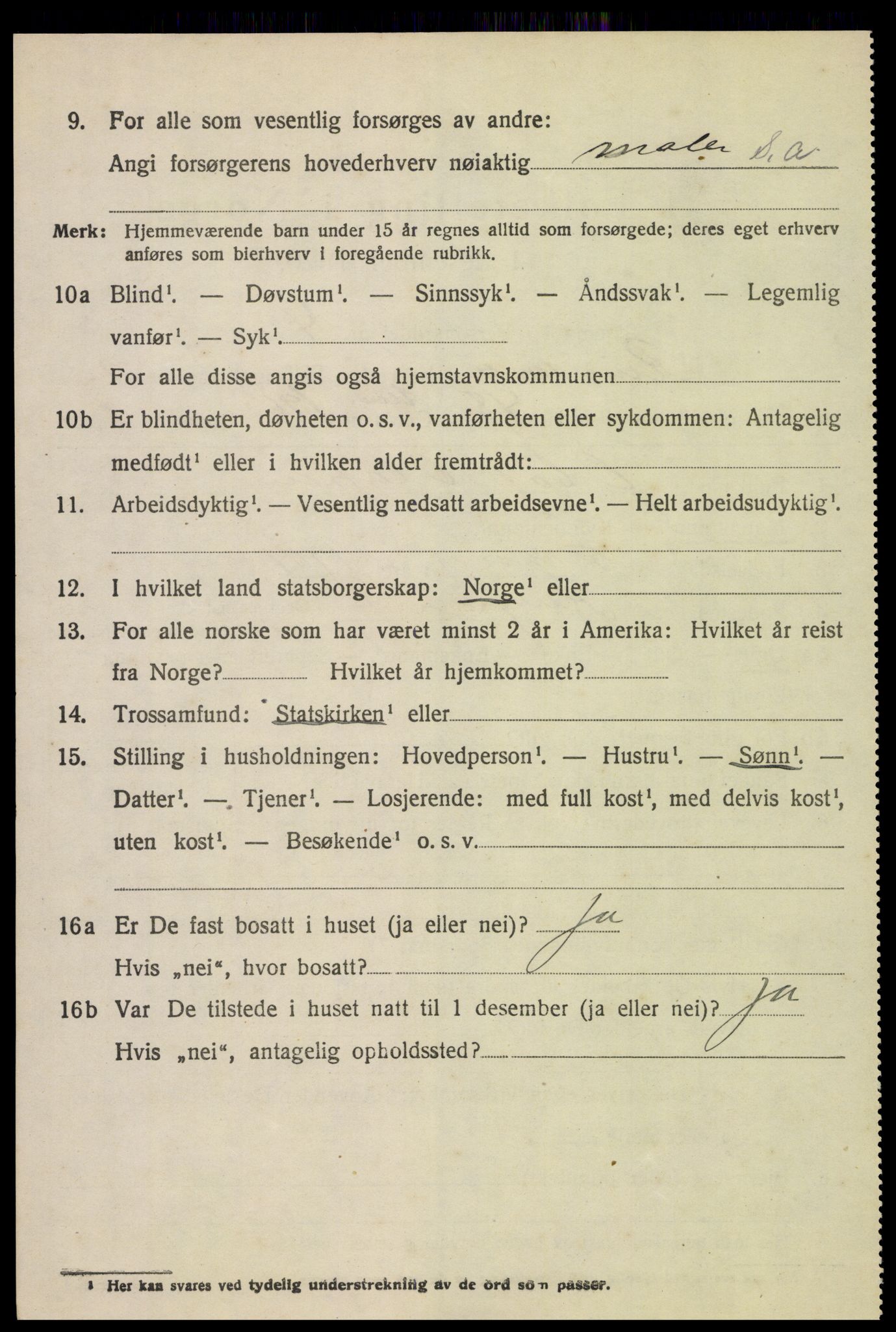 SAH, 1920 census for Ringsaker, 1920, p. 6945