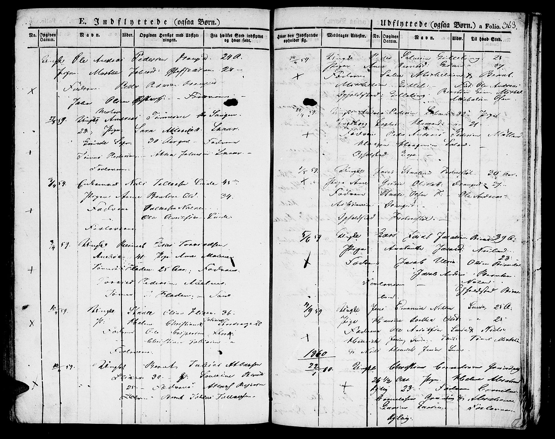 Flekkefjord sokneprestkontor, SAK/1111-0012/F/Fb/Fbc/L0004: Parish register (copy) no. B 4, 1827-1846, p. 363