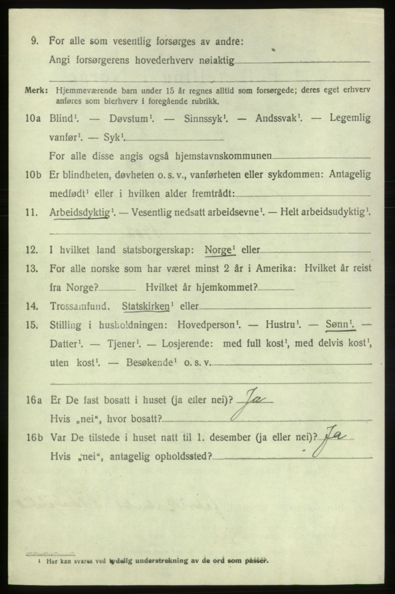 SAB, 1920 census for Bremnes, 1920, p. 2775