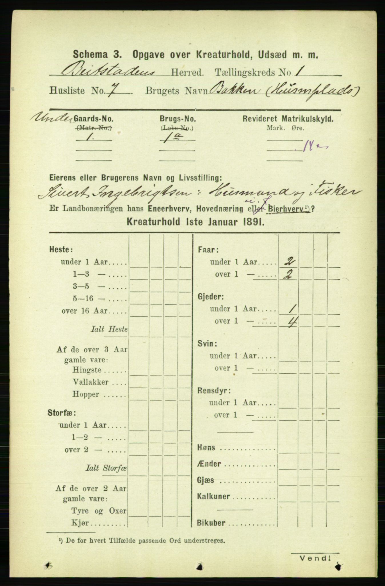 RA, 1891 census for 1727 Beitstad, 1891, p. 5662