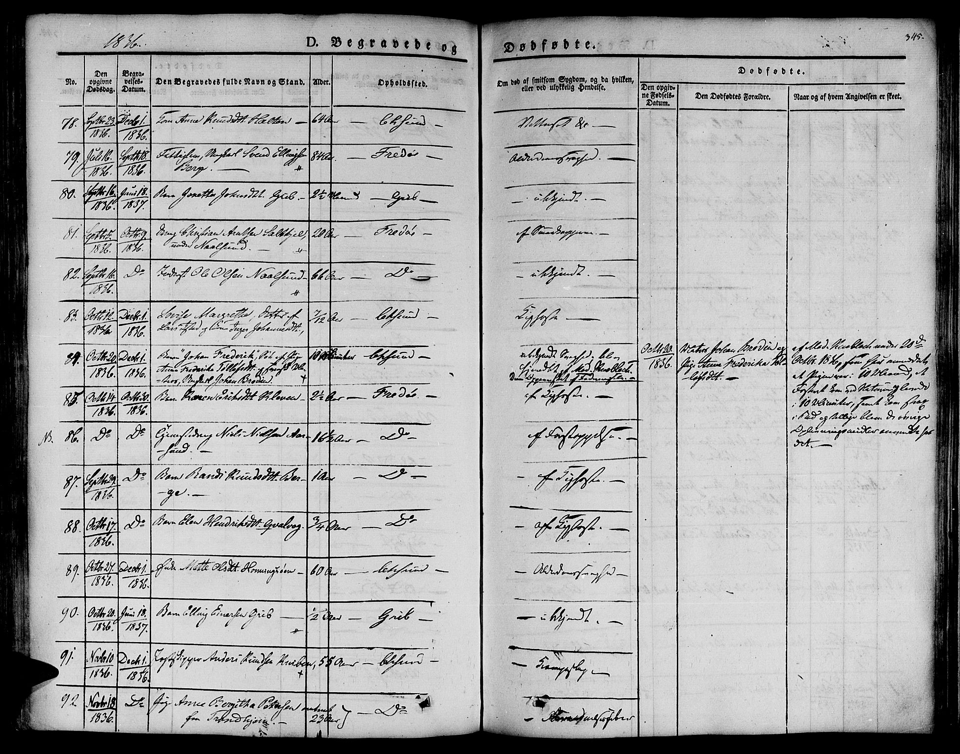 Ministerialprotokoller, klokkerbøker og fødselsregistre - Møre og Romsdal, AV/SAT-A-1454/572/L0843: Parish register (official) no. 572A06, 1832-1842, p. 345