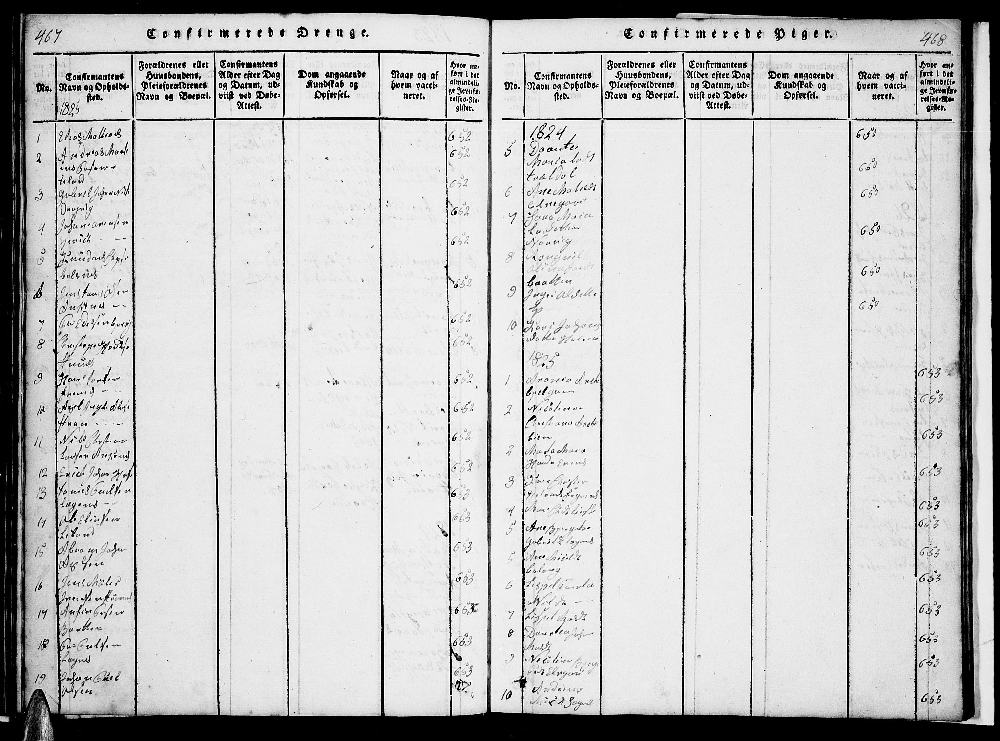 Ministerialprotokoller, klokkerbøker og fødselsregistre - Nordland, AV/SAT-A-1459/863/L0911: Parish register (copy) no. 863C01, 1821-1858, p. 467-468