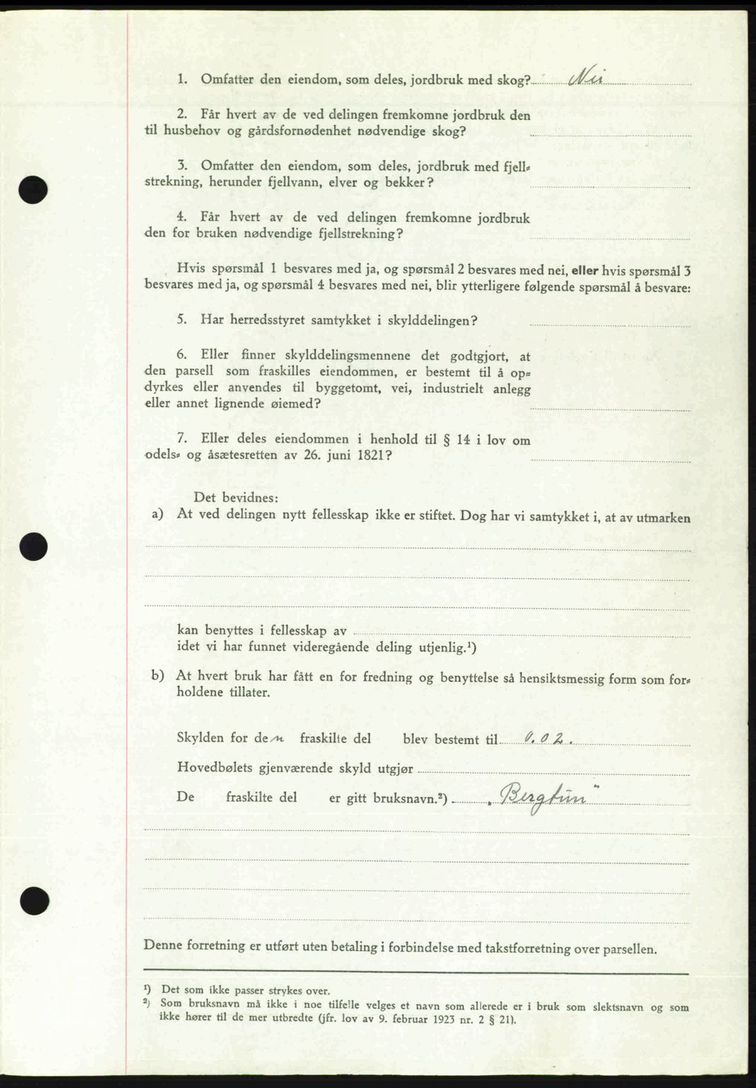 Romsdal sorenskriveri, AV/SAT-A-4149/1/2/2C: Mortgage book no. A23, 1947-1947, Diary no: : 2006/1947