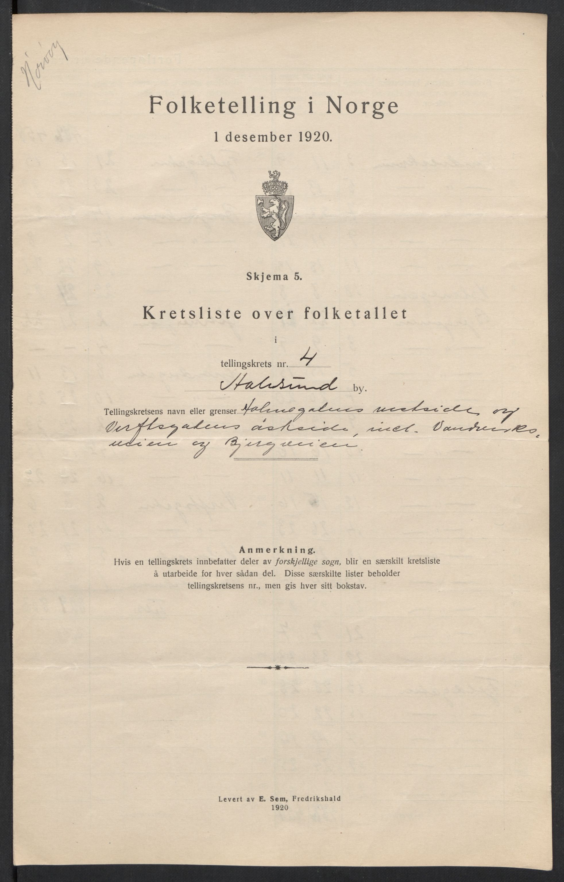 SAT, 1920 census for Ålesund, 1920, p. 15