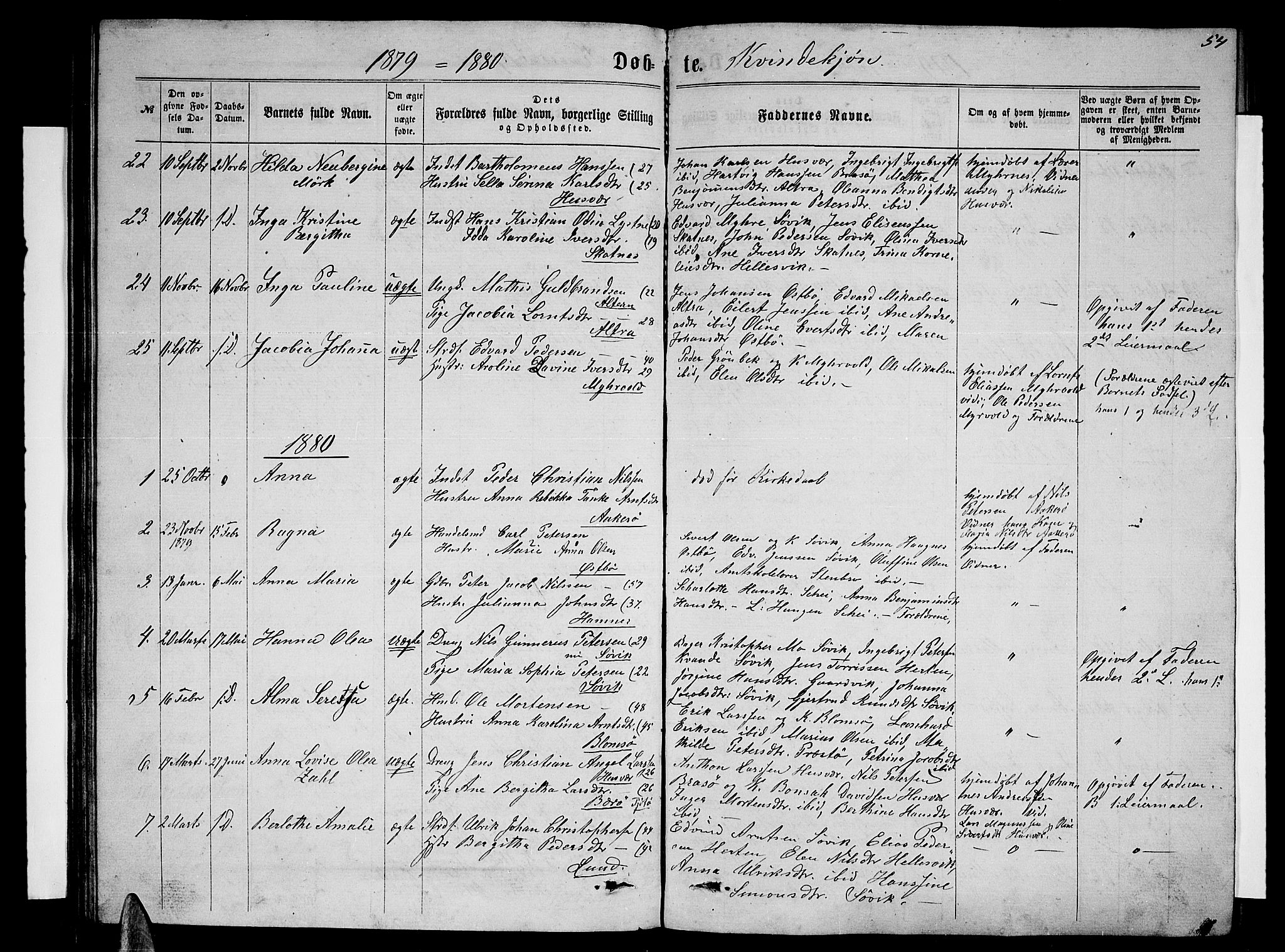 Ministerialprotokoller, klokkerbøker og fødselsregistre - Nordland, SAT/A-1459/830/L0461: Parish register (copy) no. 830C03, 1866-1881, p. 54