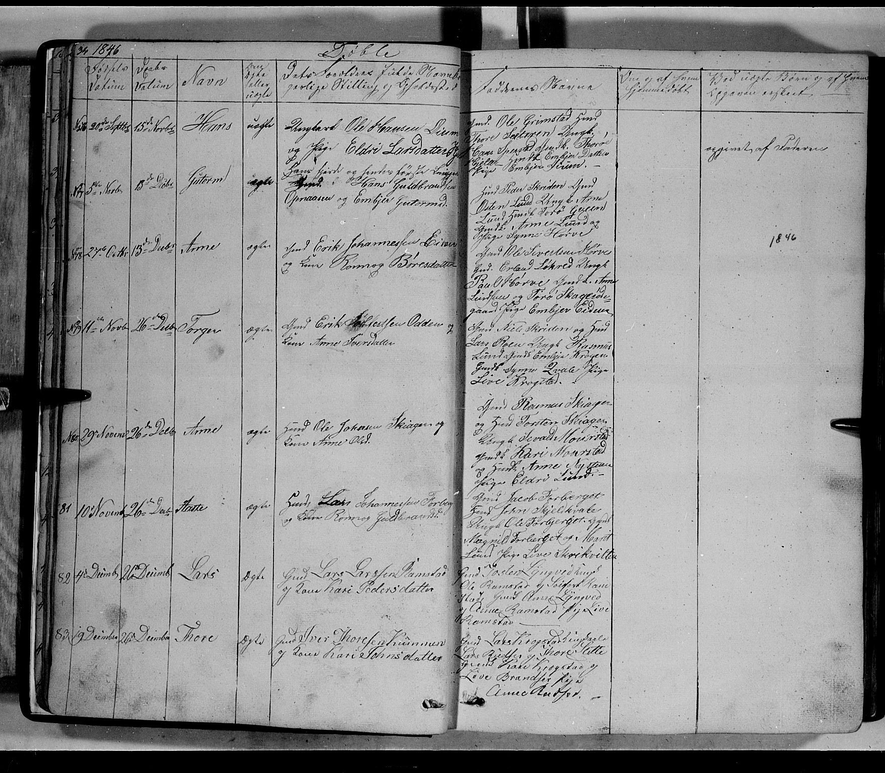 Lom prestekontor, AV/SAH-PREST-070/L/L0004: Parish register (copy) no. 4, 1845-1864, p. 34-35