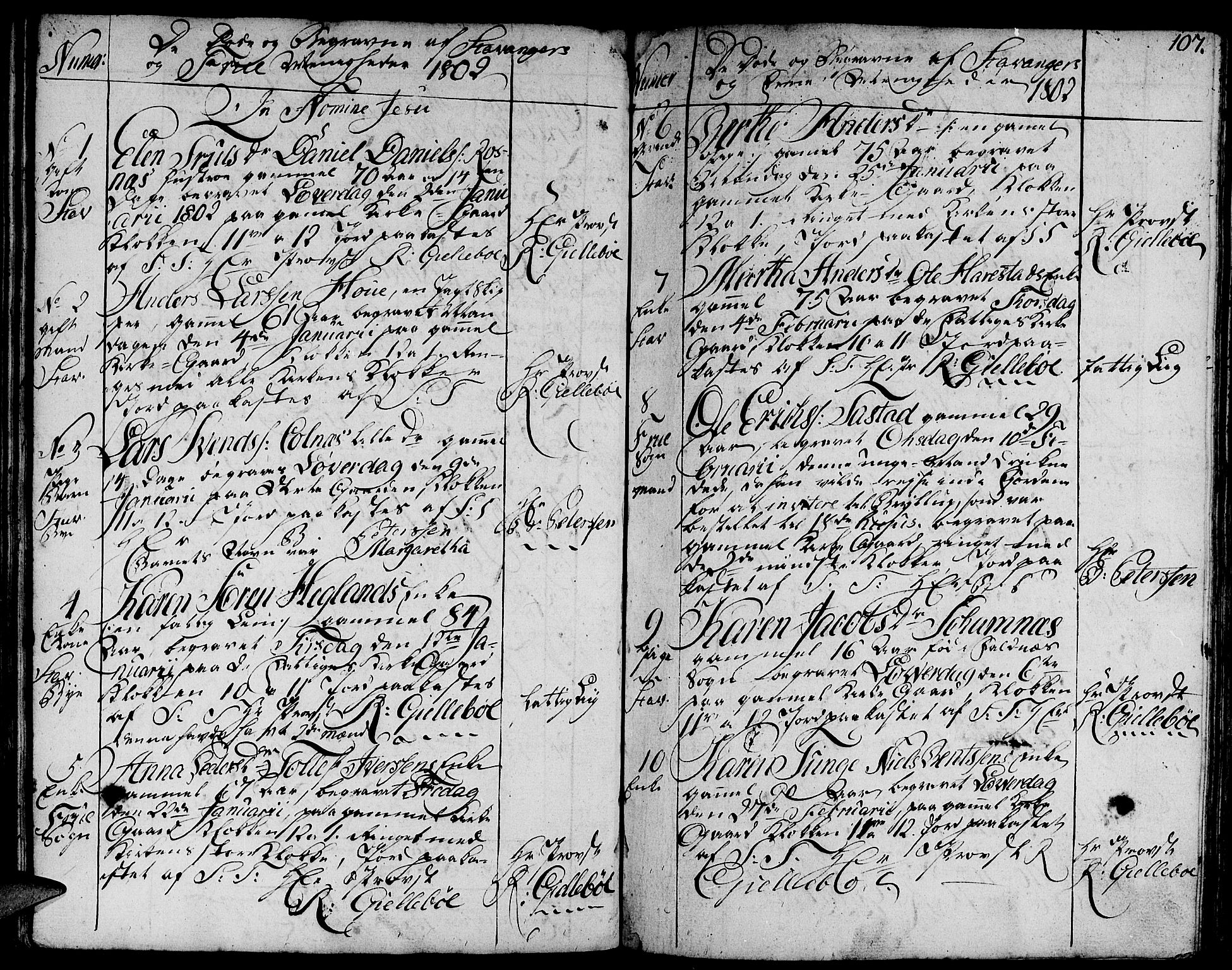 Domkirken sokneprestkontor, AV/SAST-A-101812/001/30/30BA/L0007: Parish register (official) no. A 7, 1789-1815, p. 107