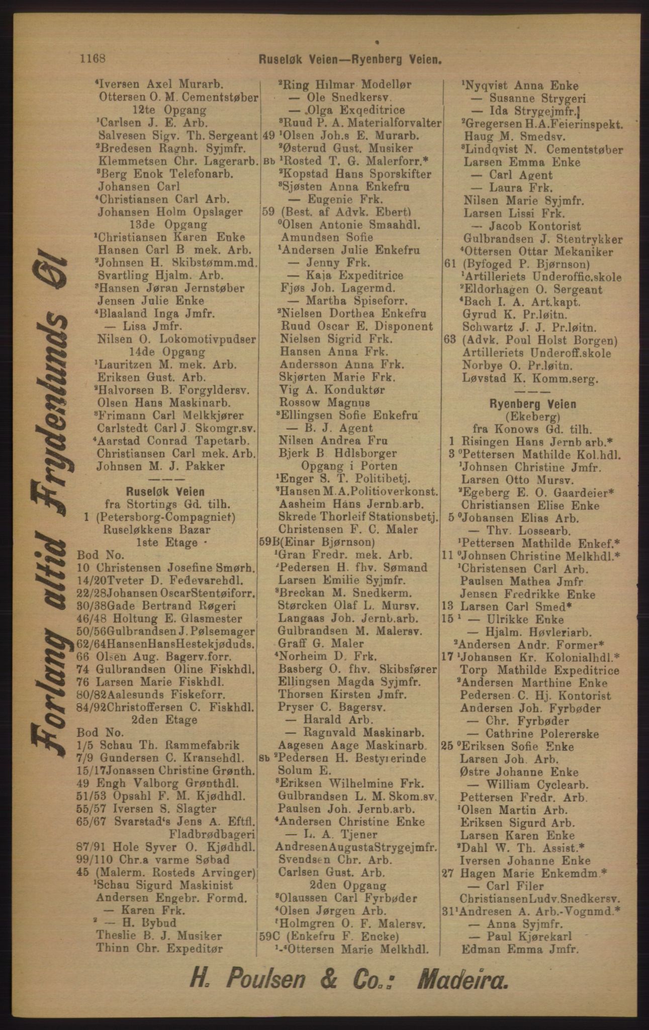 Kristiania/Oslo adressebok, PUBL/-, 1905, p. 1168