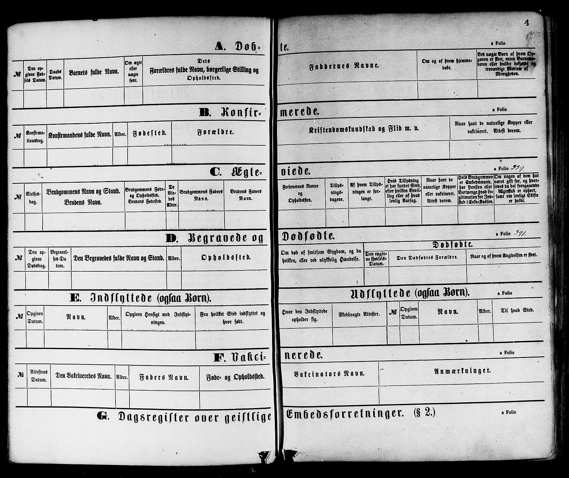 Luster sokneprestembete, AV/SAB-A-81101/H/Haa/Haaa/L0010: Parish register (official) no. A 10, 1871-1886, p. 4