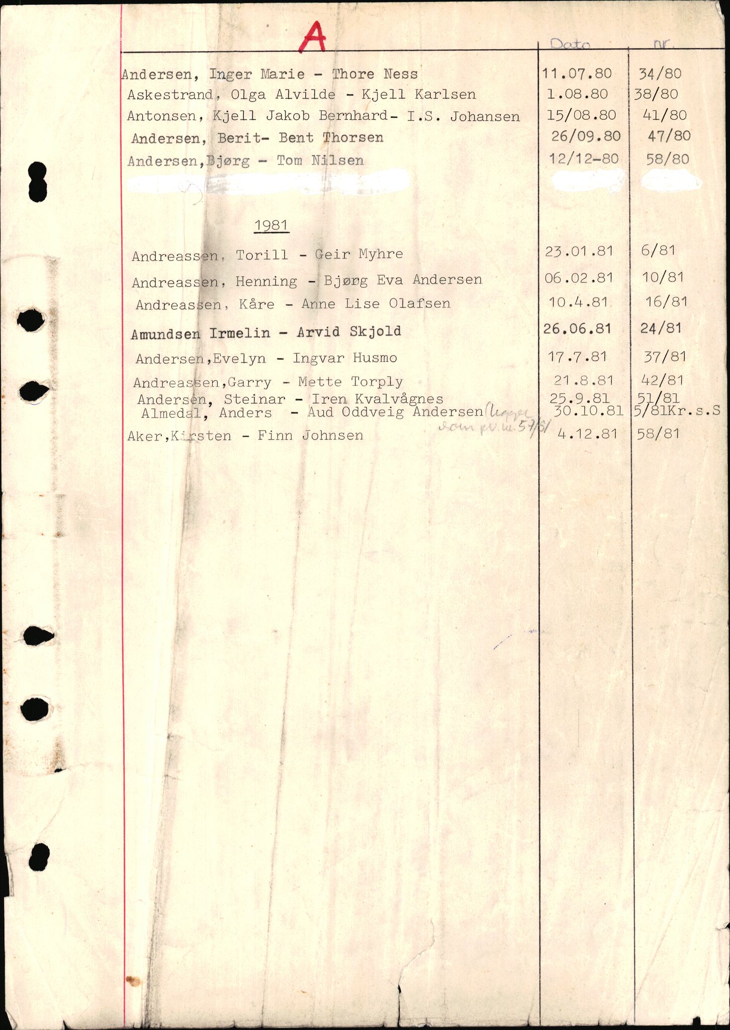 Jarlsberg sorenskriveri, AV/SAKO-A-131/L/Lb/L0002: Vigselsprotokoll, 1969-1981, p. 39
