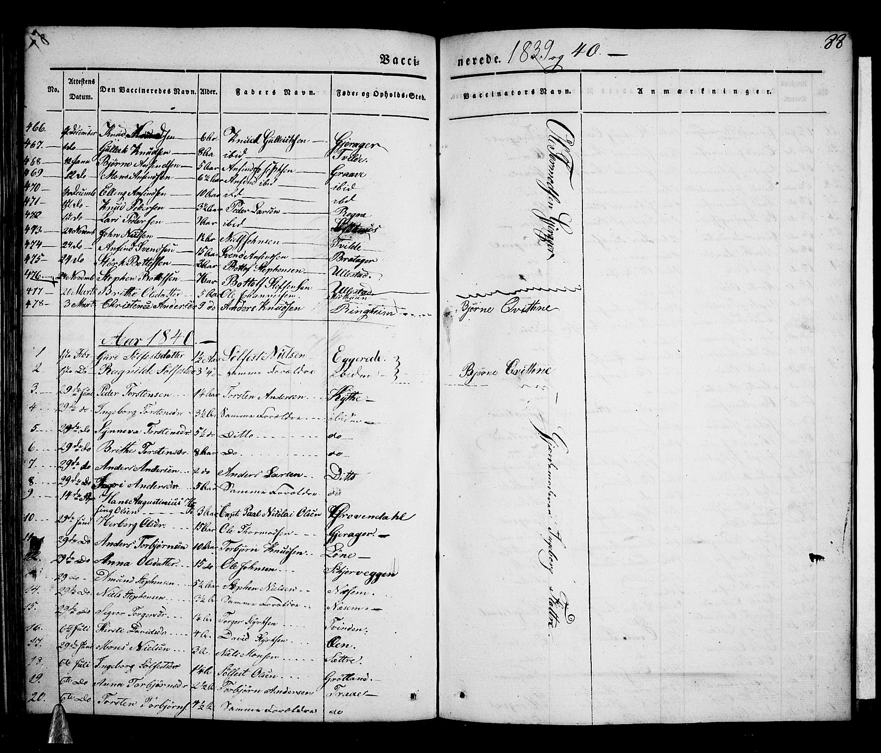 Voss sokneprestembete, AV/SAB-A-79001/H/Haa: Parish register (official) no. A 14, 1837-1847, p. 88