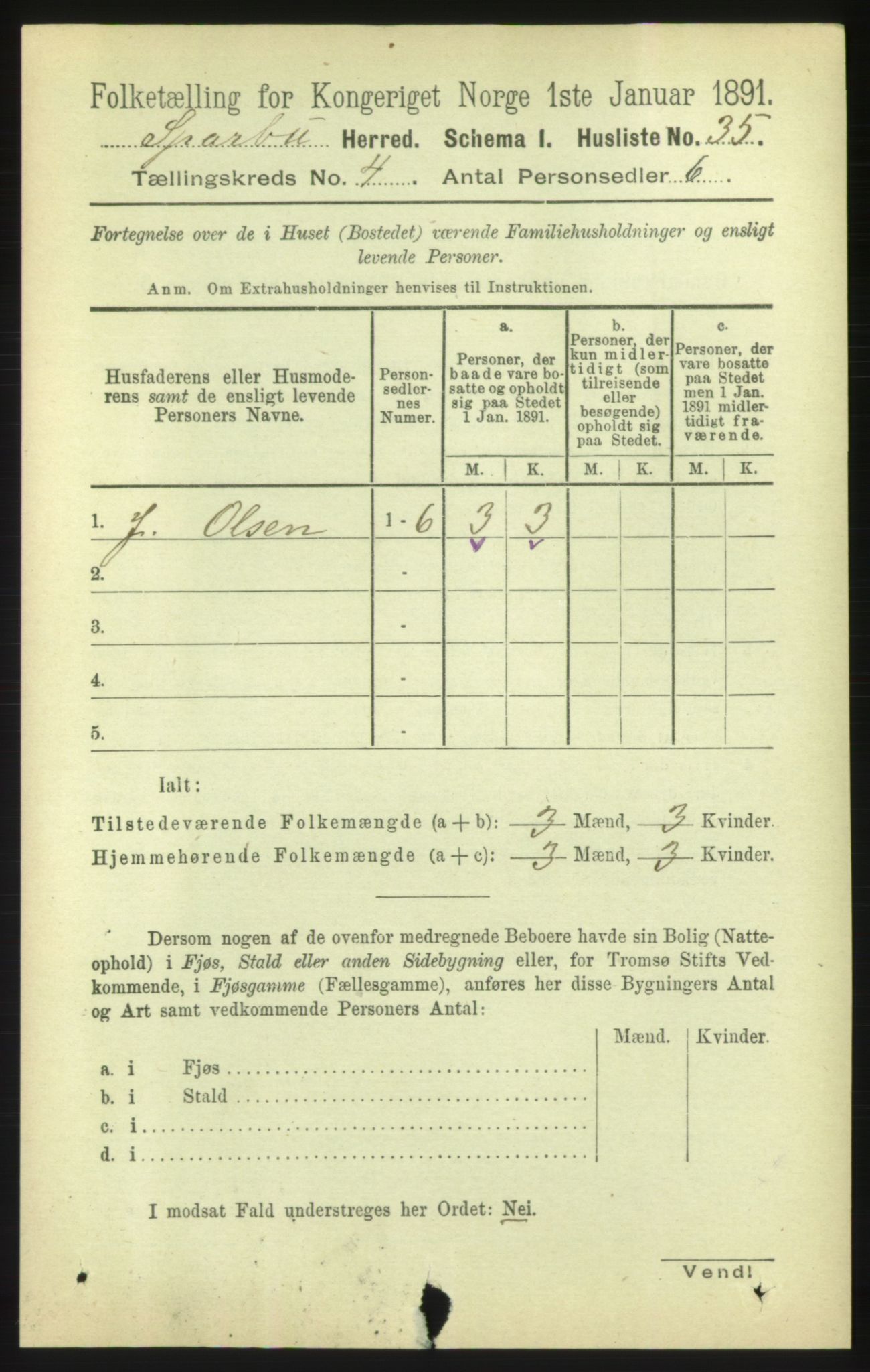 RA, 1891 census for 1731 Sparbu, 1891, p. 1356