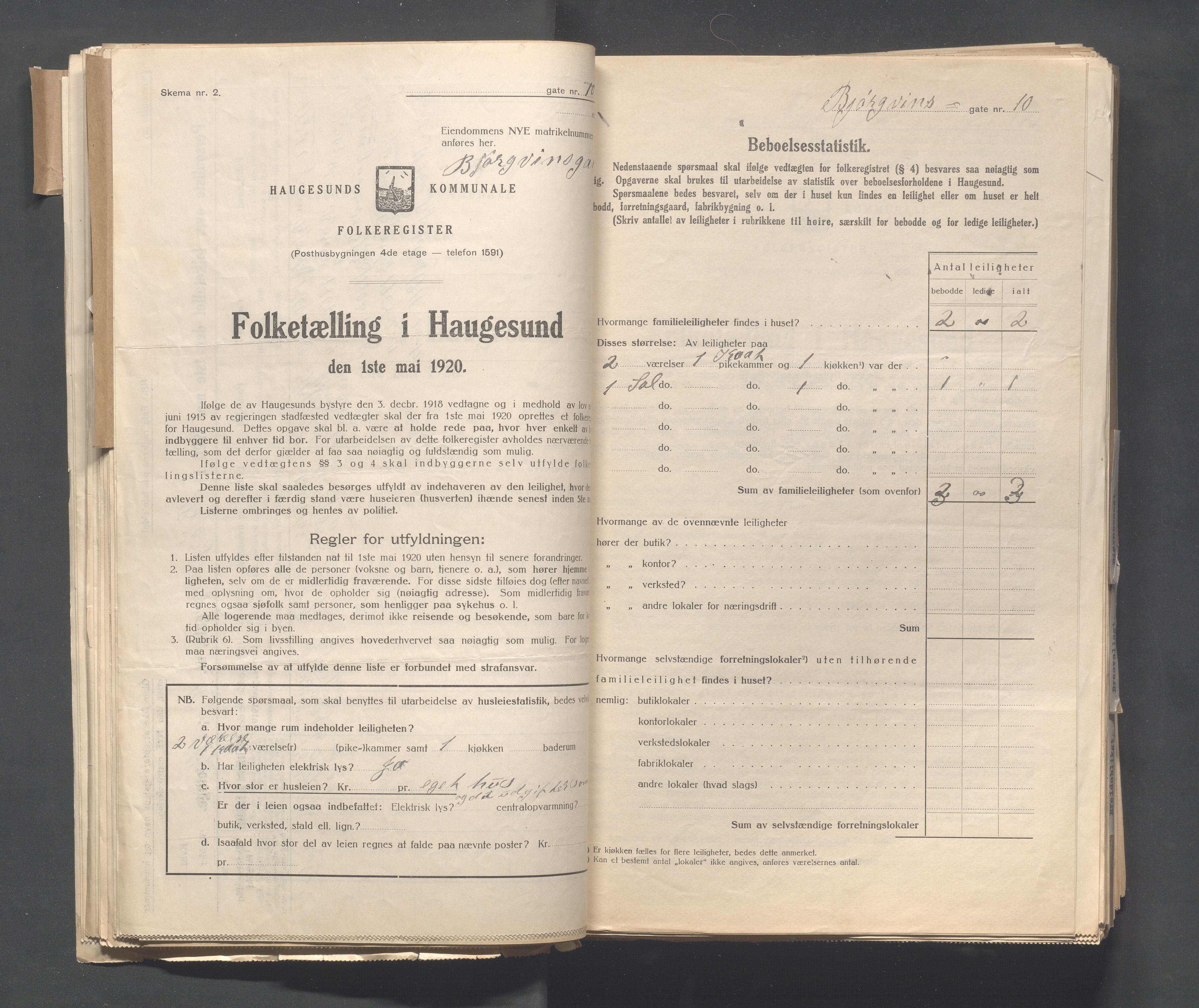 IKAR, Local census 1.5.1920 for Haugesund, 1920, p. 122