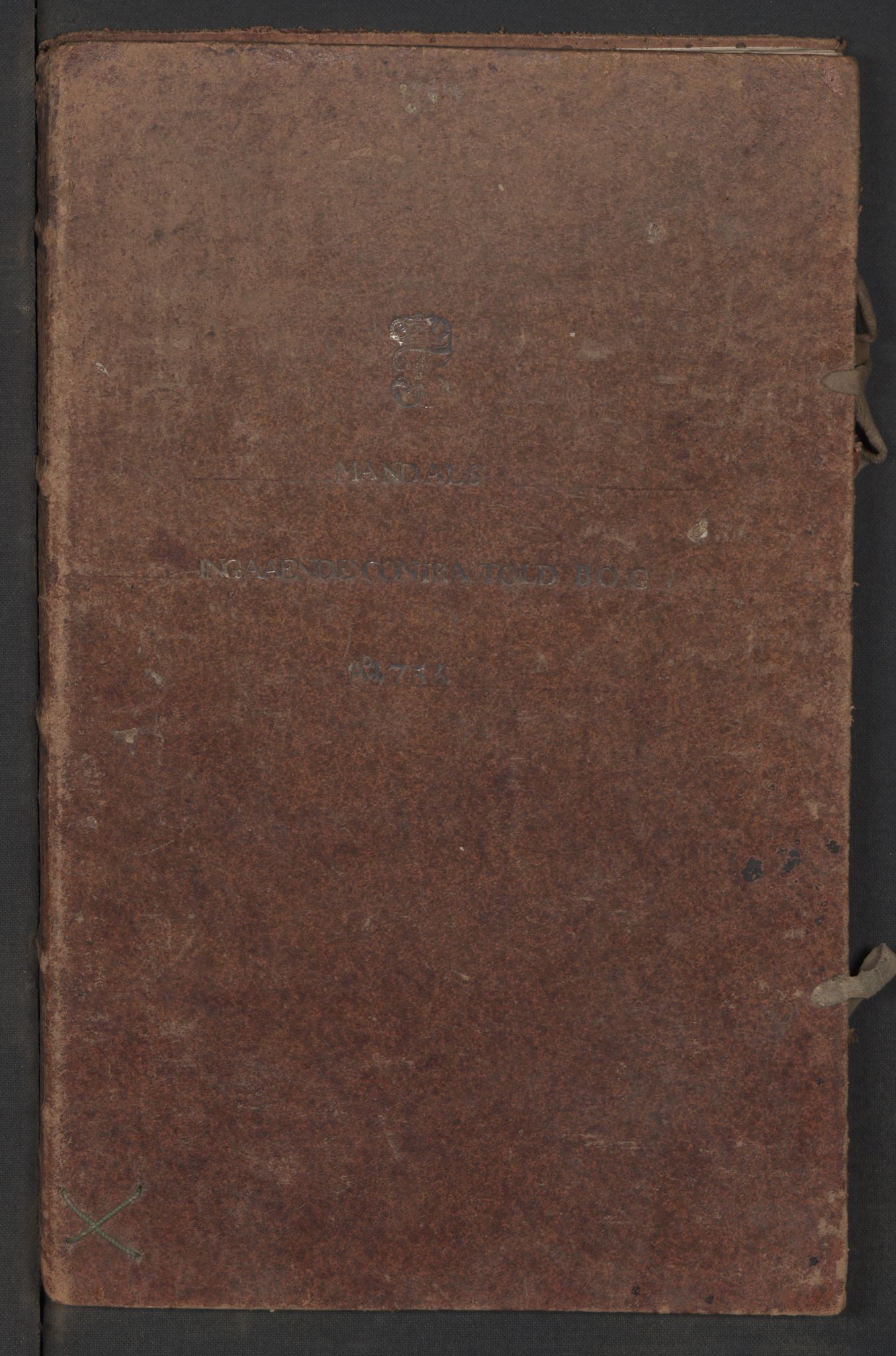 Generaltollkammeret, tollregnskaper, AV/RA-EA-5490/R17/L0017/0001: Tollregnskaper Mandal / Inngående kontratollbok, 1756