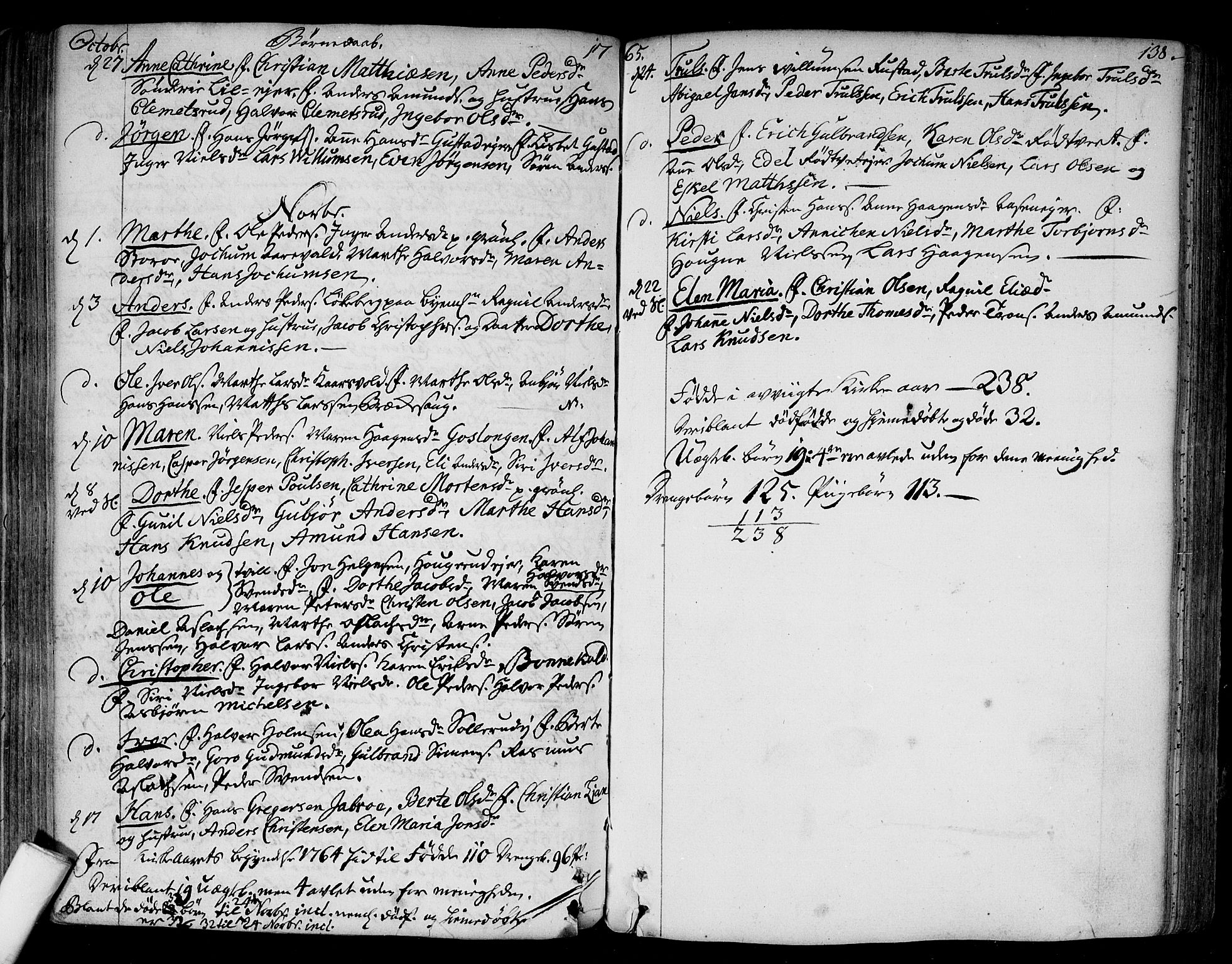 Aker prestekontor kirkebøker, AV/SAO-A-10861/F/L0008: Parish register (official) no. 8, 1749-1765, p. 138