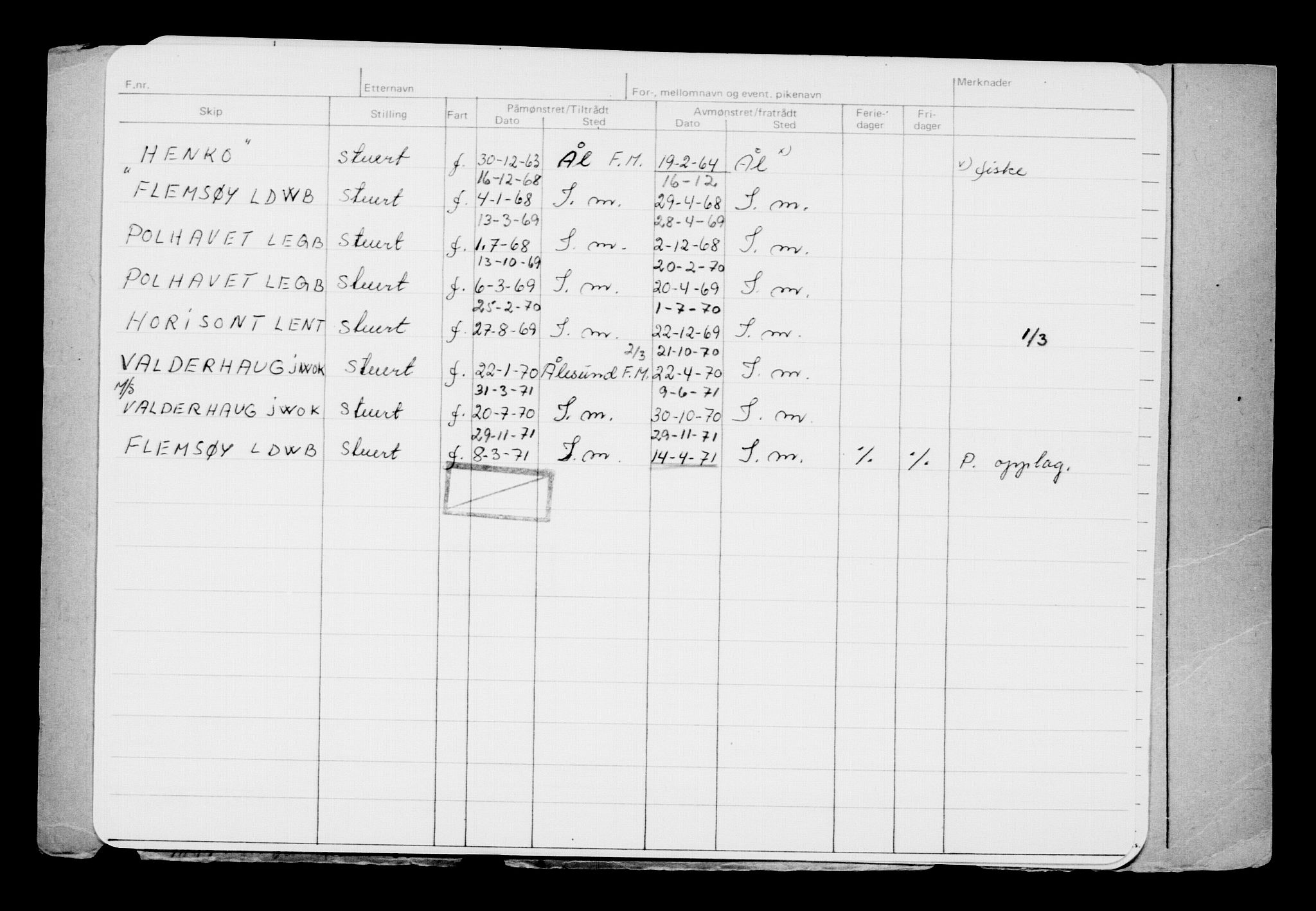 Direktoratet for sjømenn, AV/RA-S-3545/G/Gb/L0101: Hovedkort, 1911, p. 235