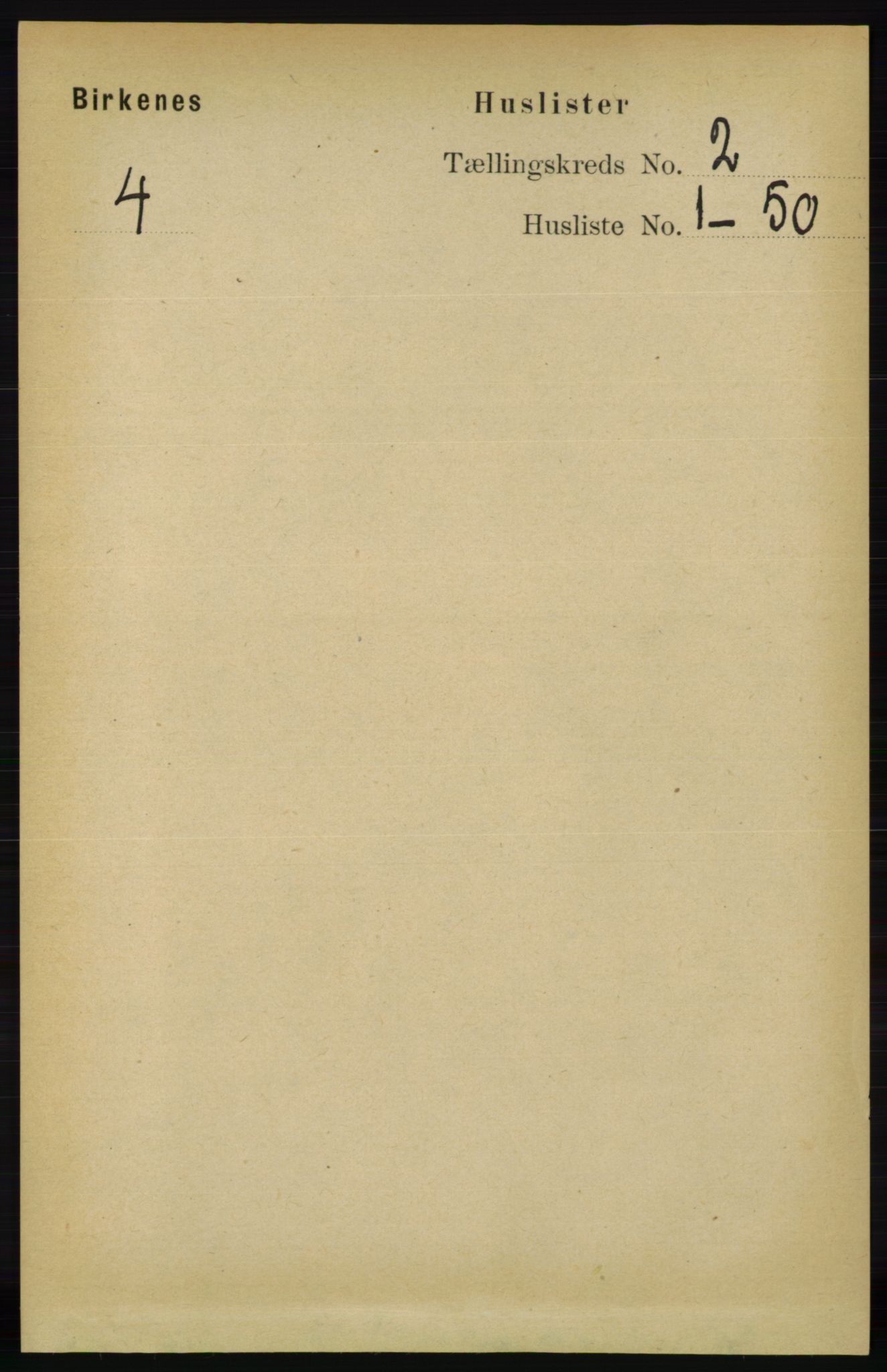 RA, 1891 Census for 0928 Birkenes, 1891, p. 447