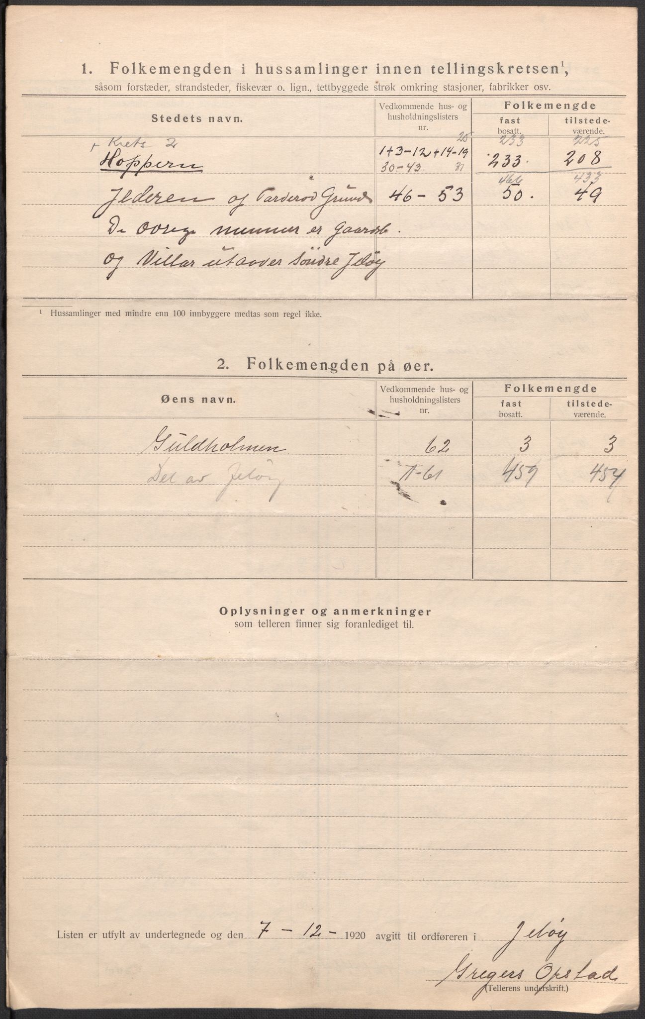 SAO, 1920 census for Moss land district, 1920, p. 8