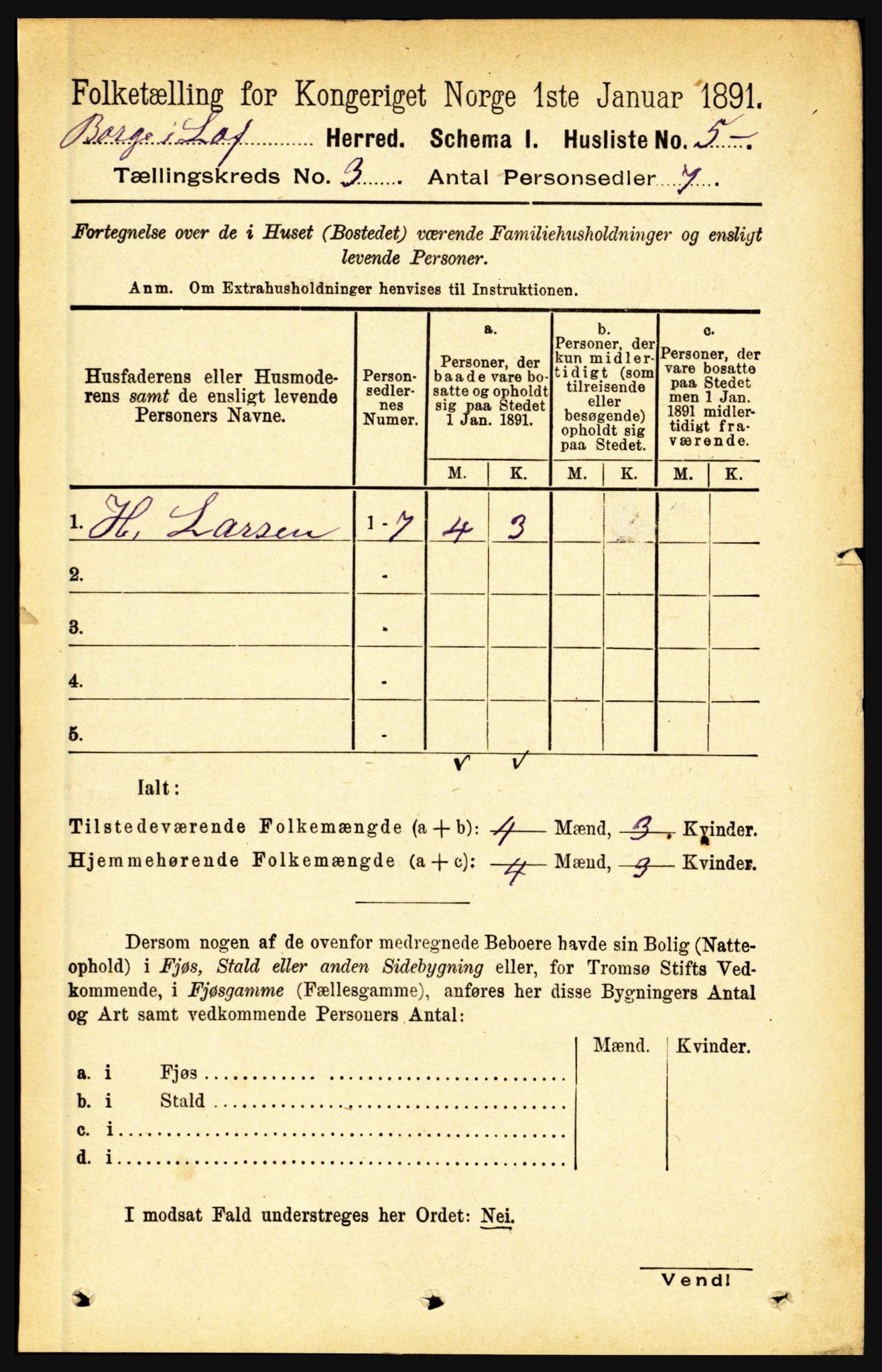 RA, 1891 census for 1862 Borge, 1891, p. 1467