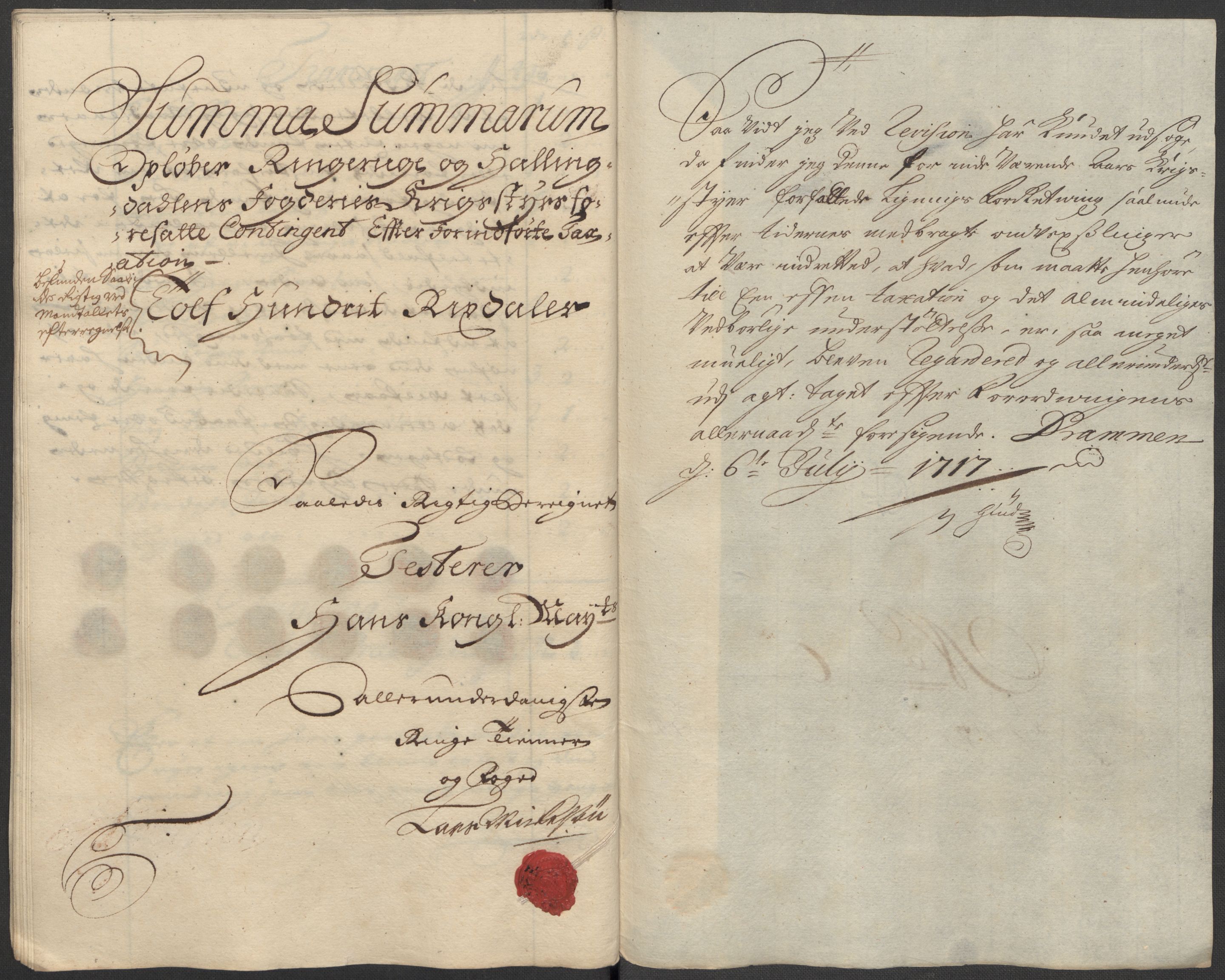 Rentekammeret inntil 1814, Reviderte regnskaper, Fogderegnskap, RA/EA-4092/R23/L1475: Fogderegnskap Ringerike og Hallingdal, 1717, p. 160