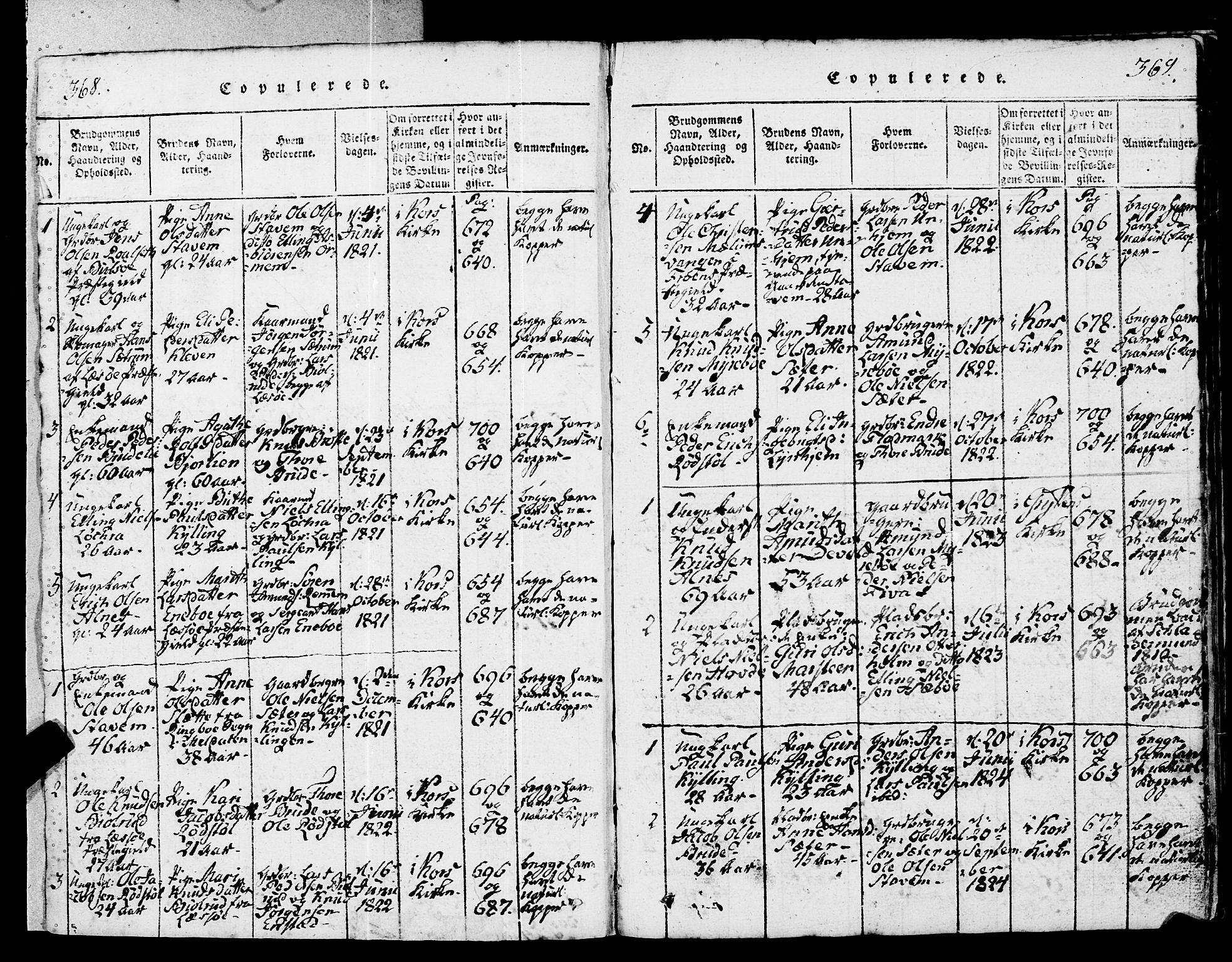 Ministerialprotokoller, klokkerbøker og fødselsregistre - Møre og Romsdal, AV/SAT-A-1454/546/L0593: Parish register (official) no. 546A01, 1818-1853, p. 368-369