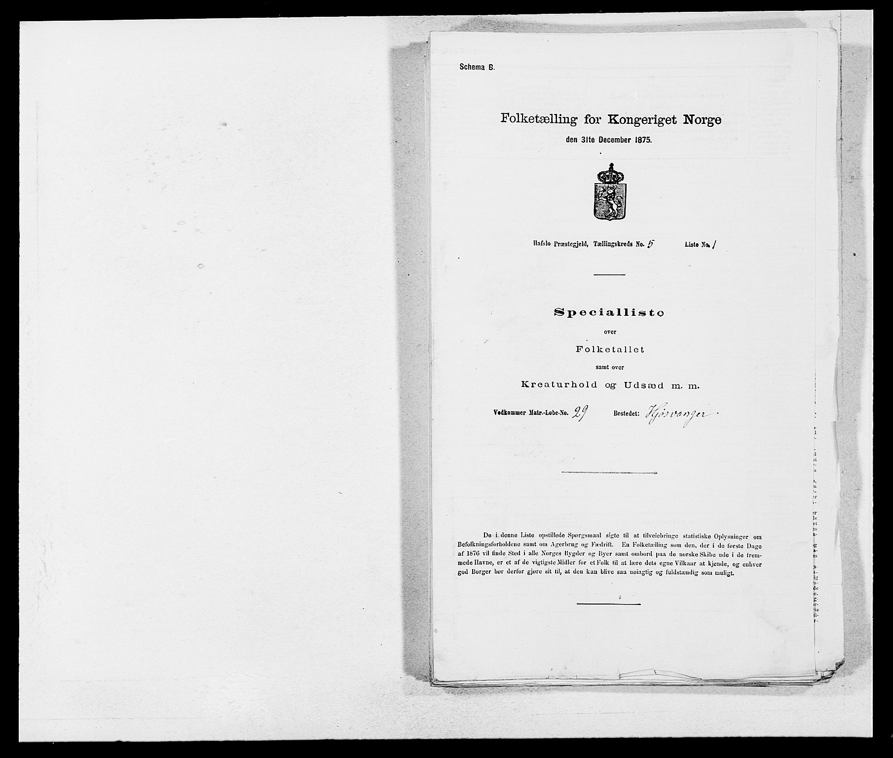 SAB, 1875 census for 1425P Hafslo, 1875, p. 558