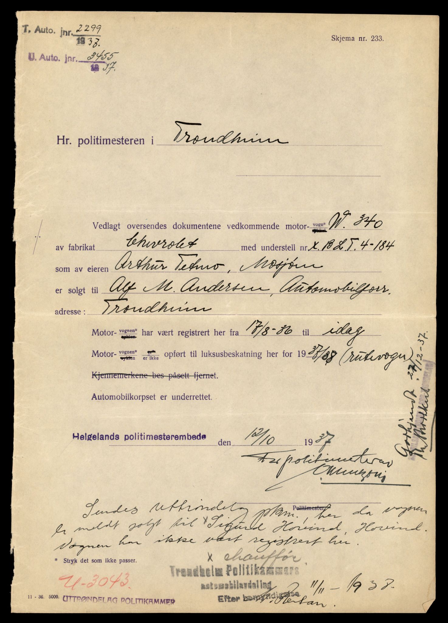 Møre og Romsdal vegkontor - Ålesund trafikkstasjon, AV/SAT-A-4099/F/Fe/L0034: Registreringskort for kjøretøy T 12500 - T 12652, 1927-1998, p. 2301