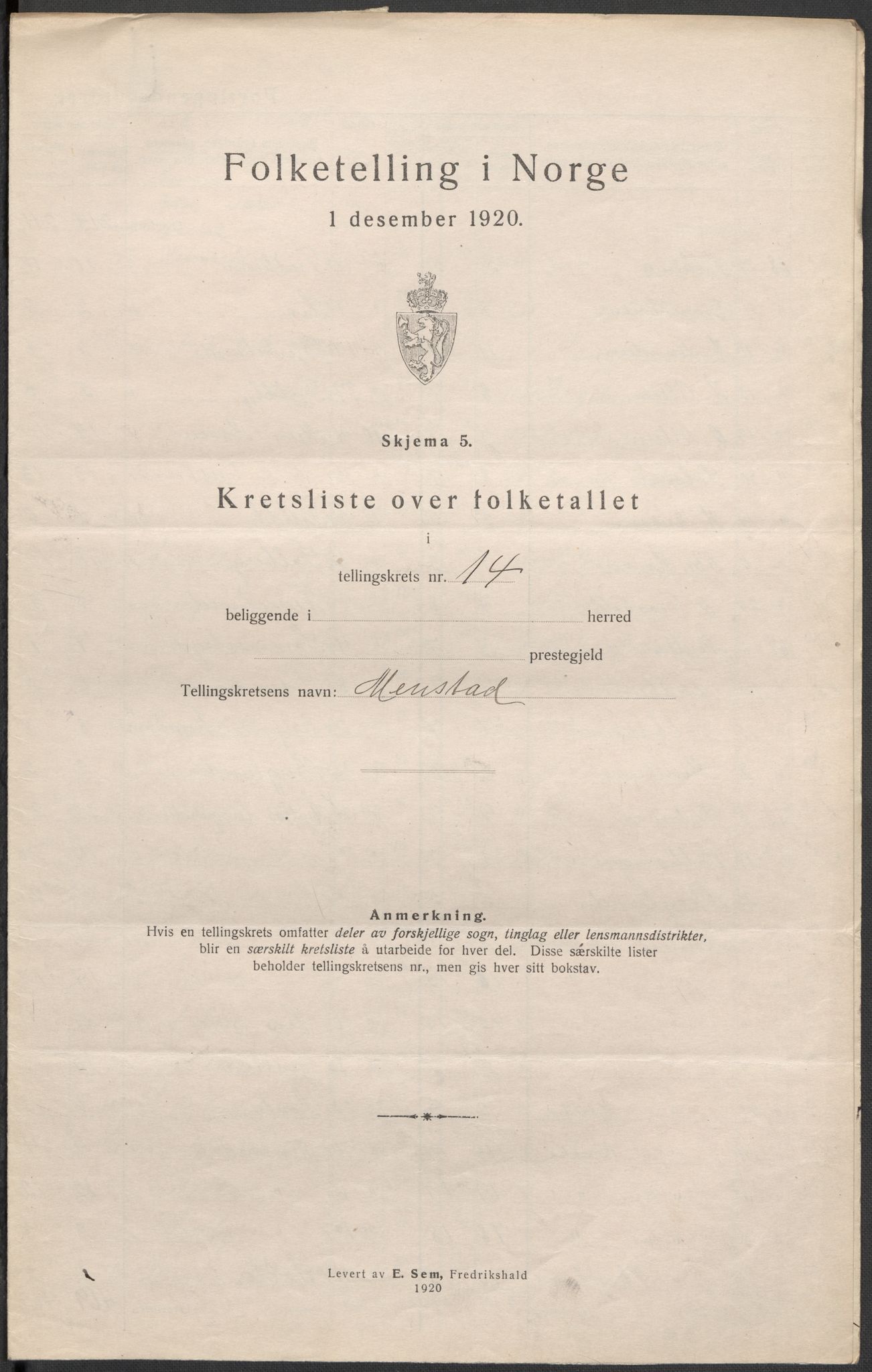 SAKO, 1920 census for Gjerpen, 1920, p. 52