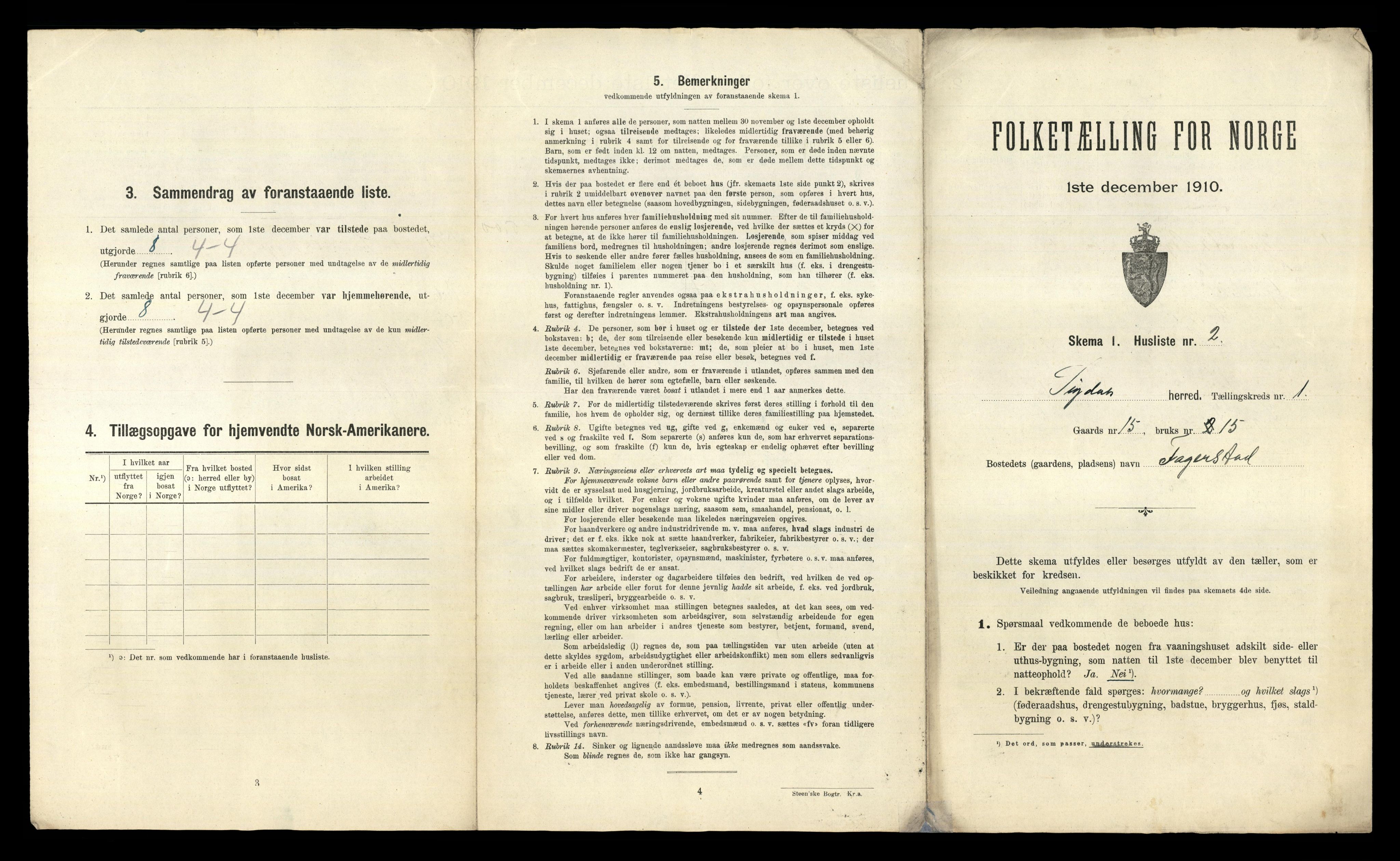 RA, 1910 census for Sigdal, 1910, p. 52