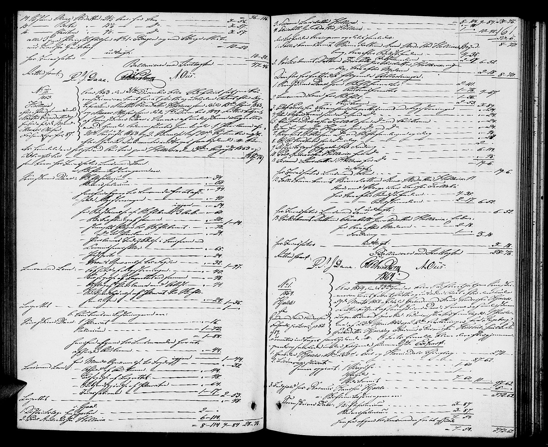 Nordfjord sorenskriveri, AV/SAB-A-2801/1/04/04d/L0003: Skifteutlodningsprotokoll, 1862-1865, p. 160b-161a