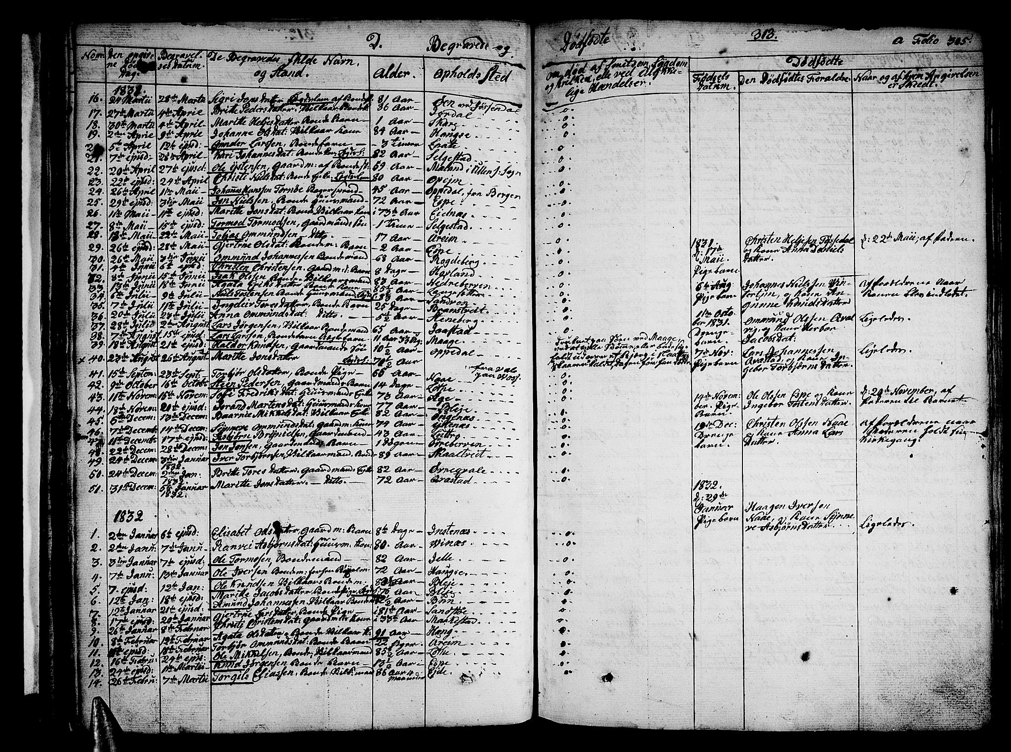 Ullensvang sokneprestembete, SAB/A-78701/H/Haa: Parish register (official) no. A 10, 1825-1853, p. 313
