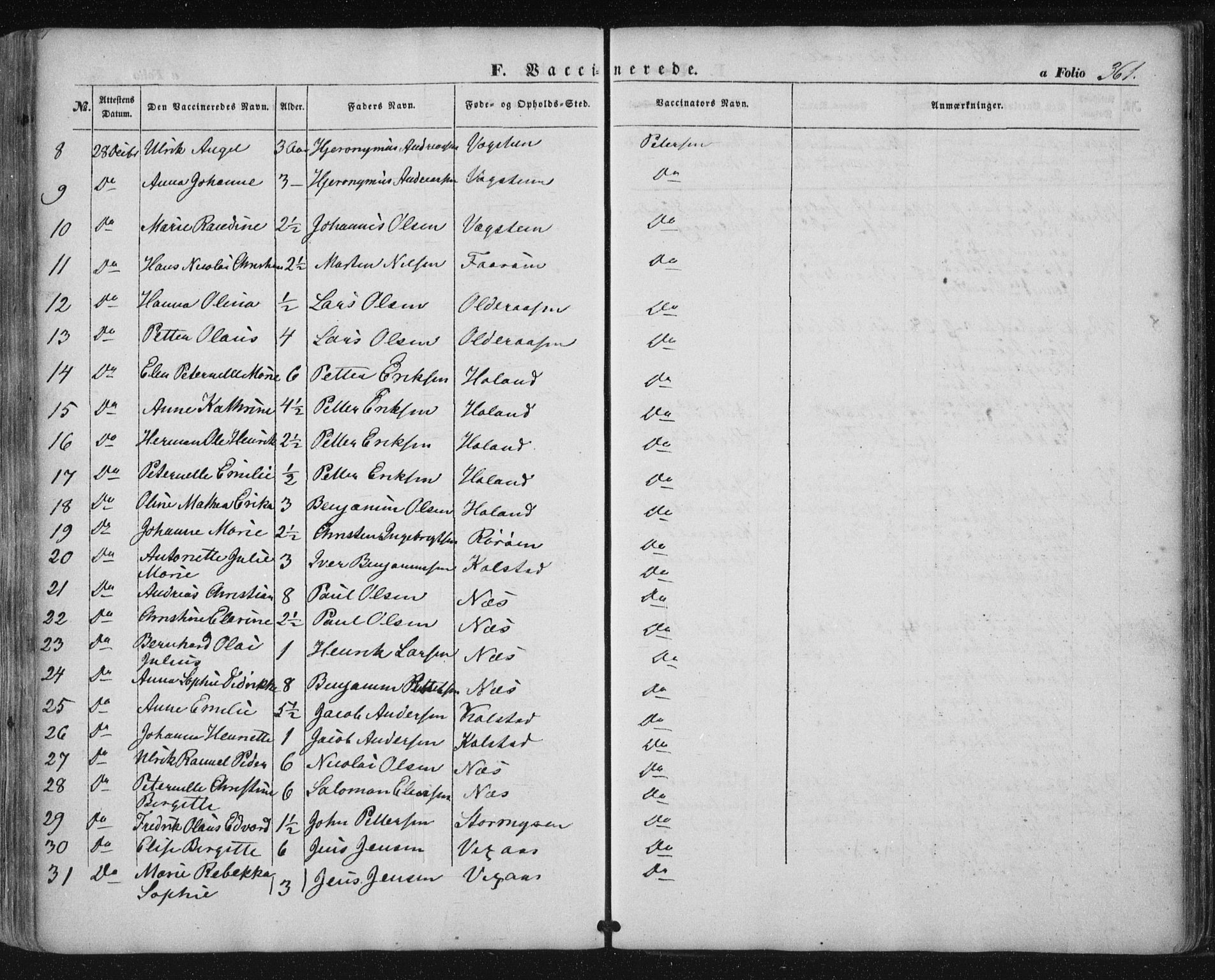 Ministerialprotokoller, klokkerbøker og fødselsregistre - Nordland, AV/SAT-A-1459/816/L0240: Parish register (official) no. 816A06, 1846-1870, p. 361