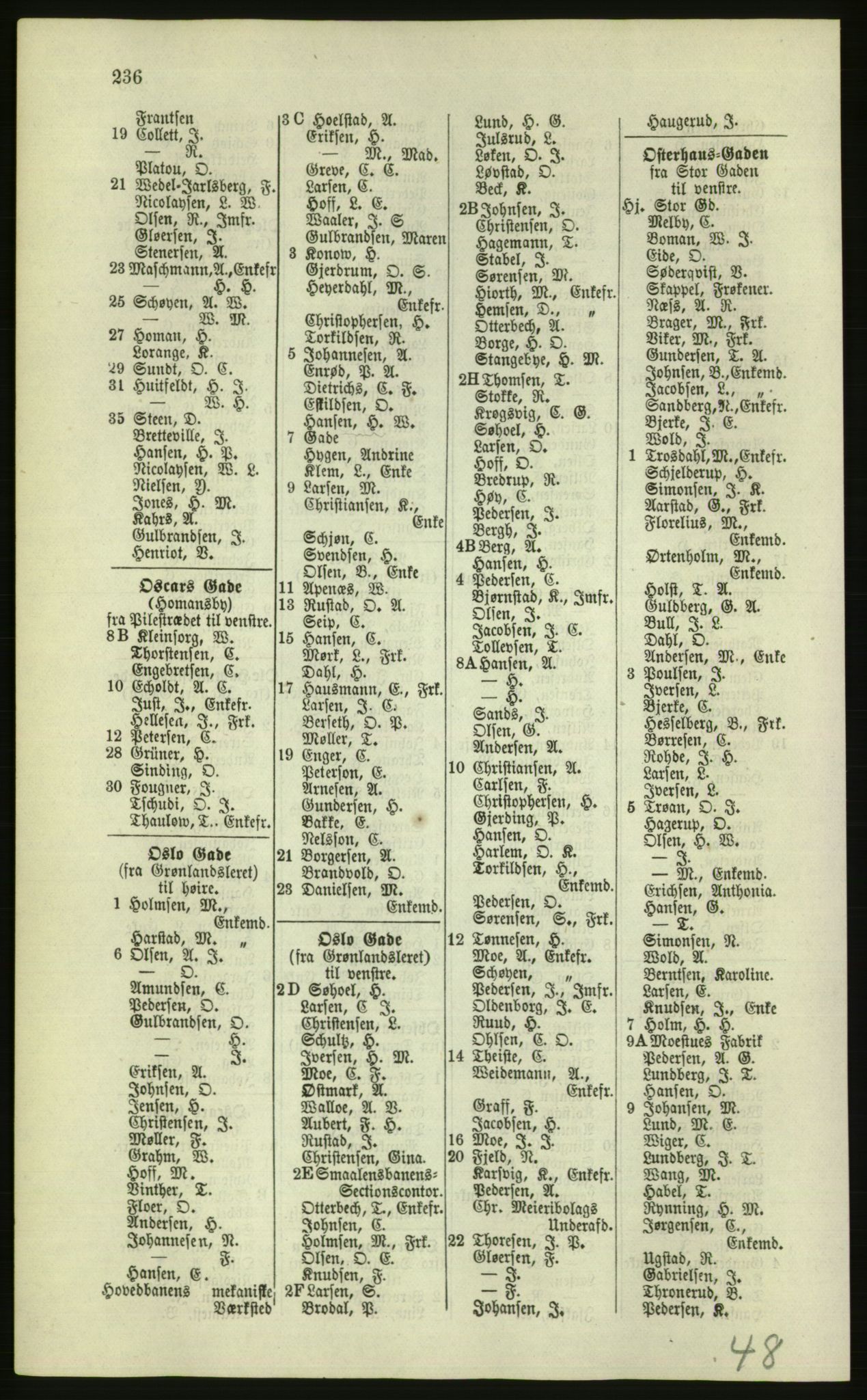 Kristiania/Oslo adressebok, PUBL/-, 1879, p. 236