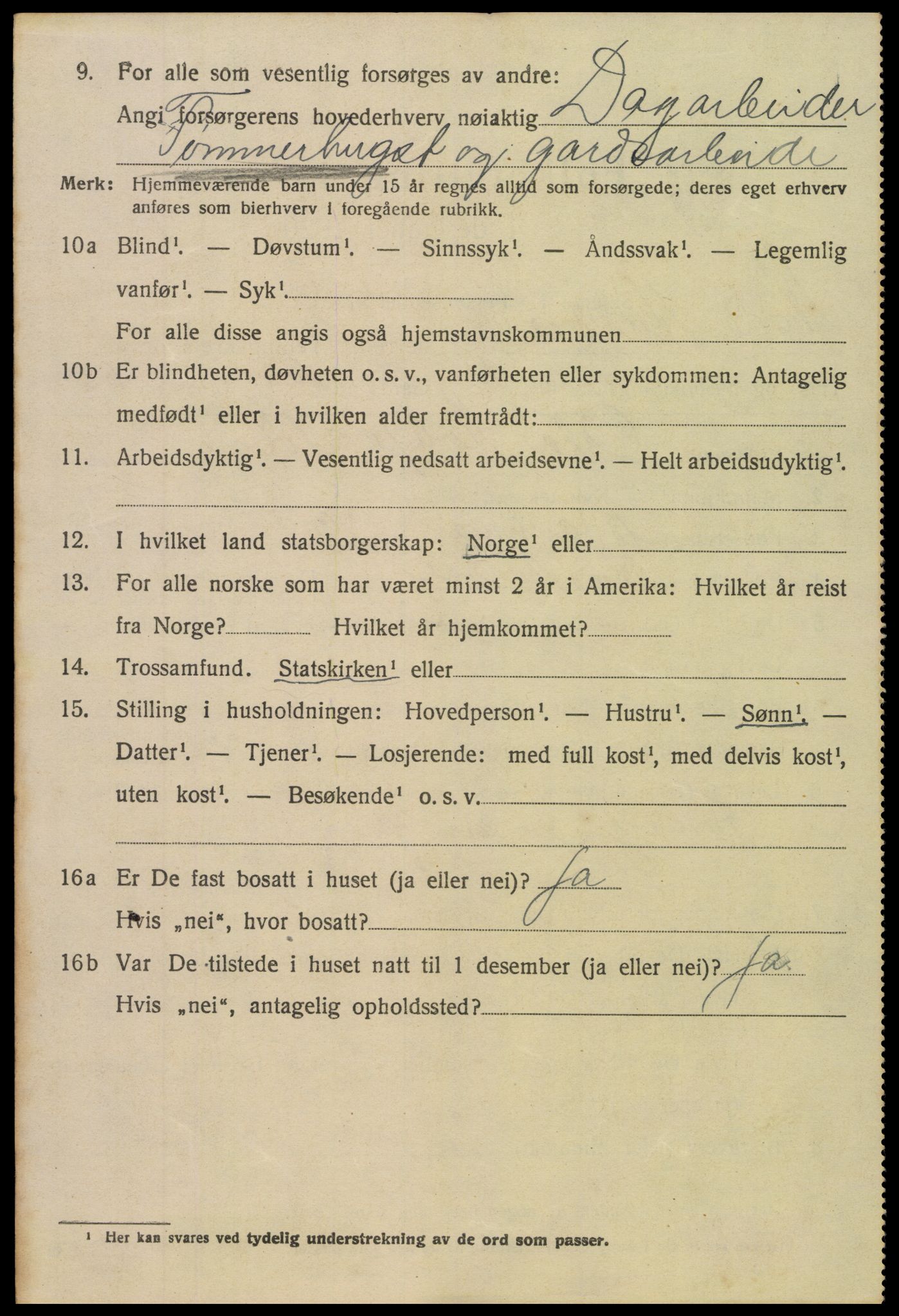 SAH, 1920 census for Nord-Aurdal, 1920, p. 10995