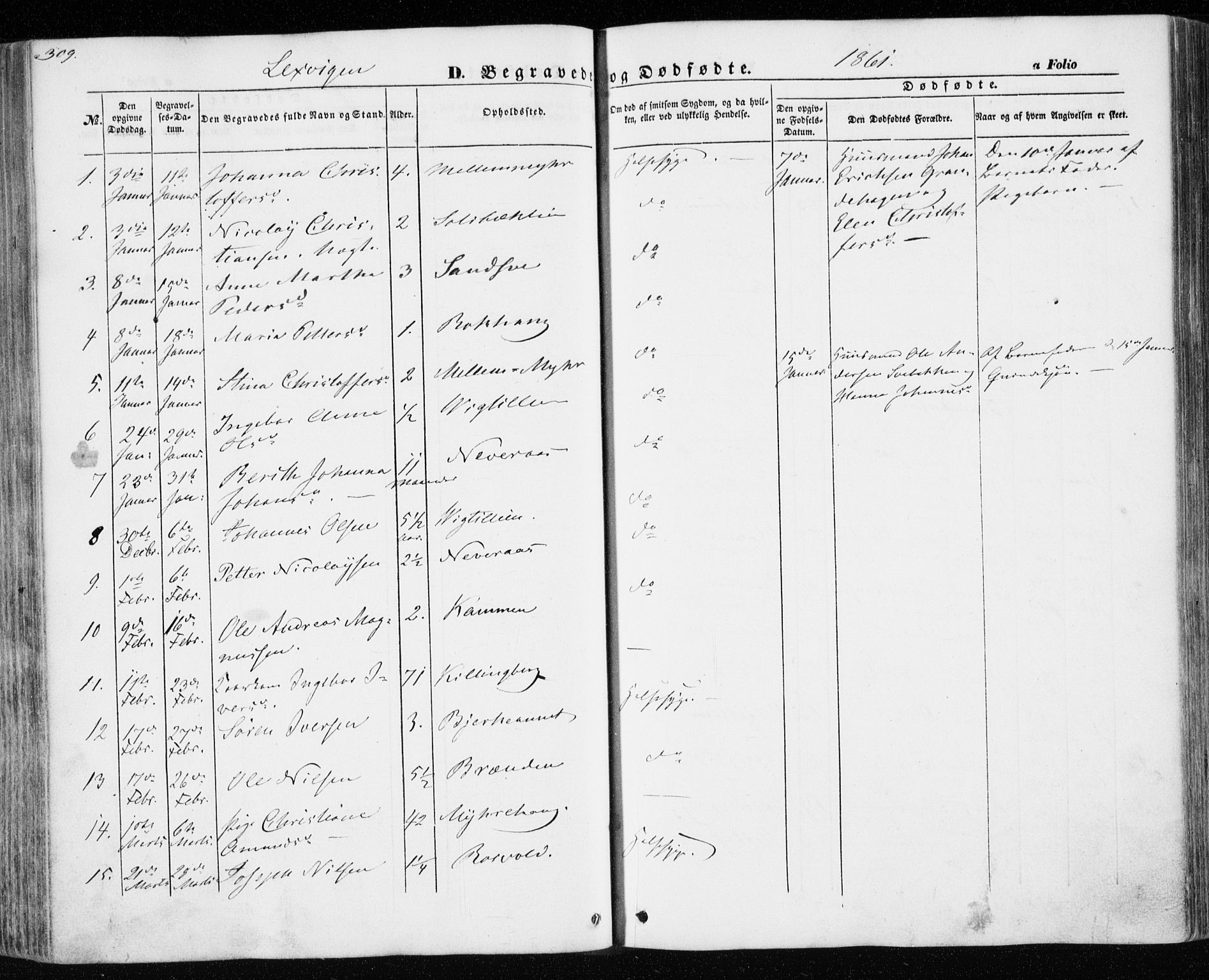Ministerialprotokoller, klokkerbøker og fødselsregistre - Nord-Trøndelag, SAT/A-1458/701/L0008: Parish register (official) no. 701A08 /1, 1854-1863, p. 309