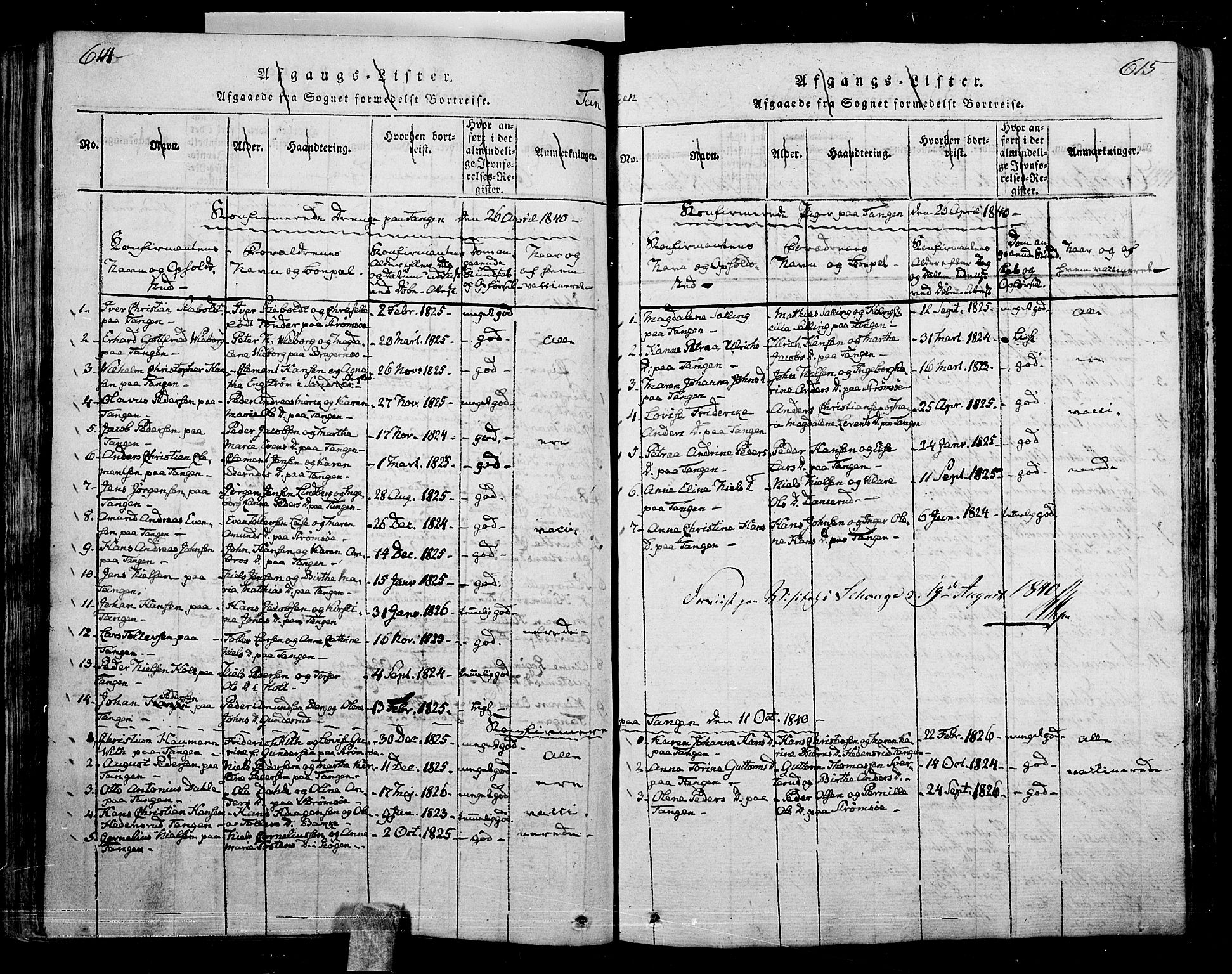 Skoger kirkebøker, AV/SAKO-A-59/F/Fa/L0002: Parish register (official) no. I 2 /2, 1814-1842, p. 614-615