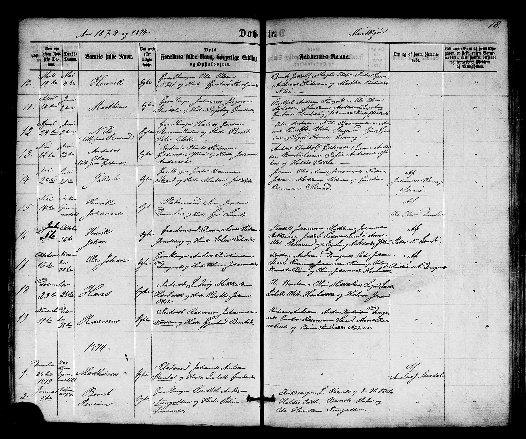 Solund sokneprestembete, SAB/A-81401: Parish register (copy) no. A 1, 1860-1893, p. 18