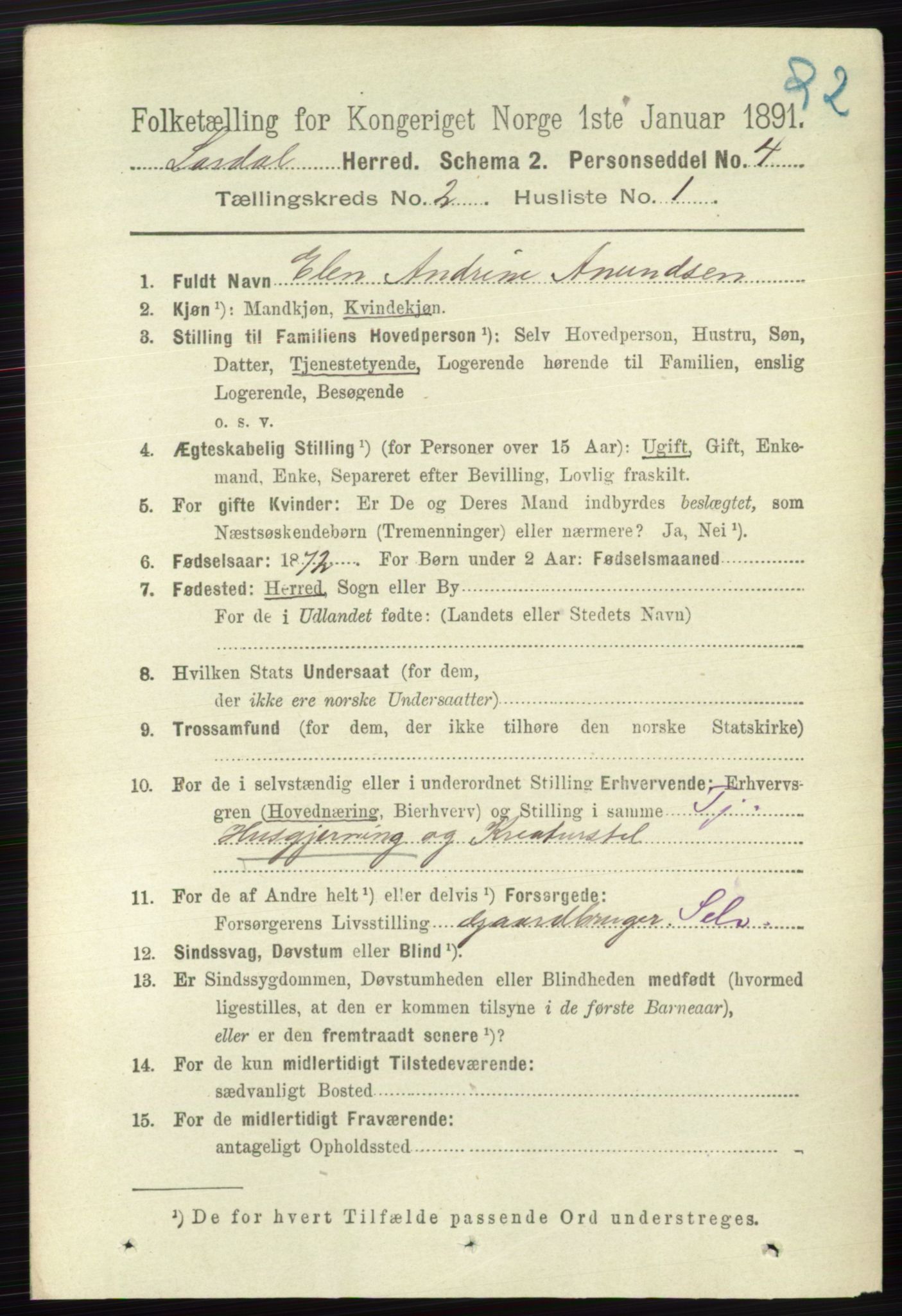 RA, 1891 census for 0728 Lardal, 1891, p. 730