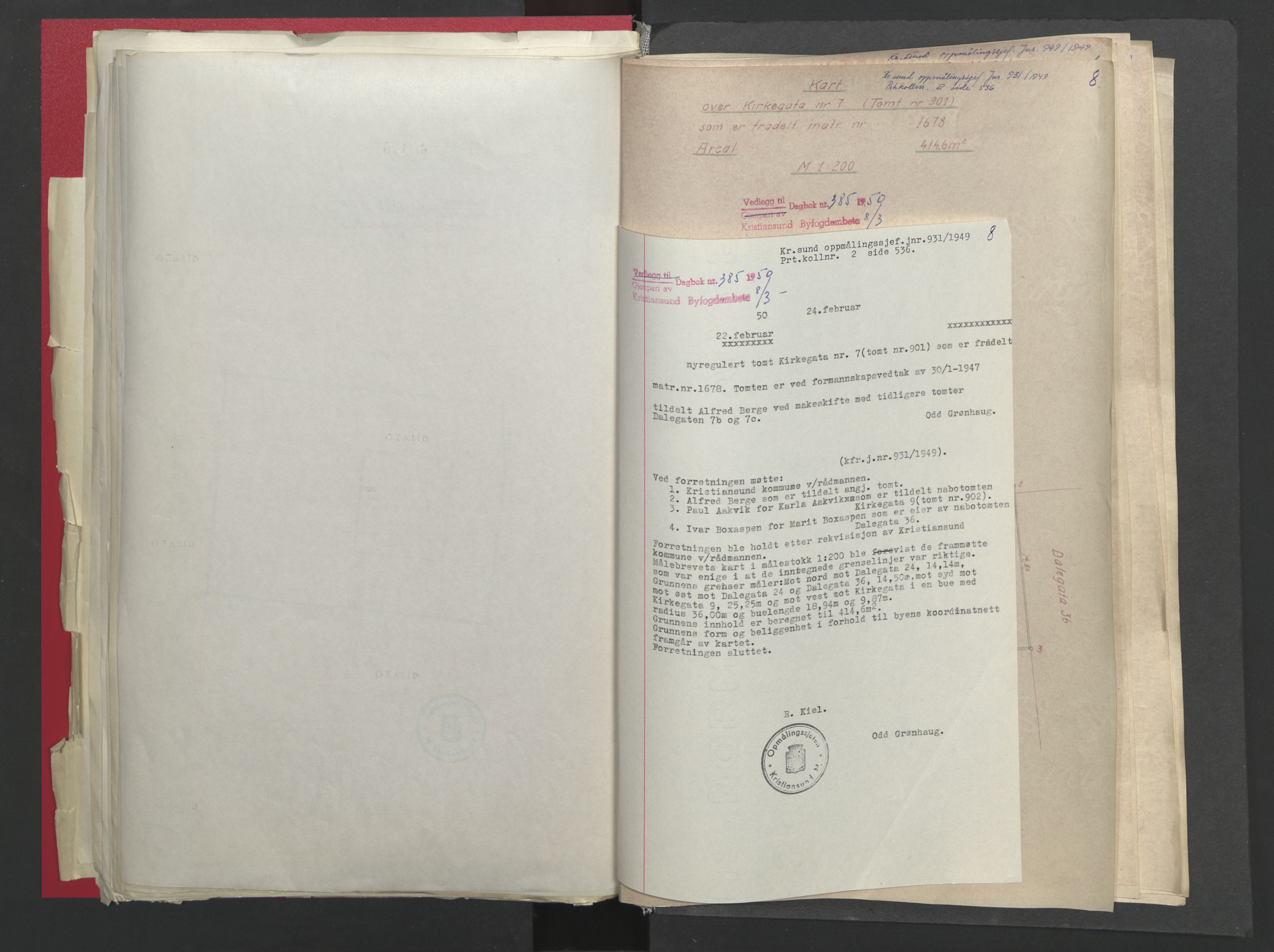 Kristiansund byfogd, AV/SAT-A-4587/A/27: Mortgage book no. 48, 1950-1950, Diary no: : 385/1950