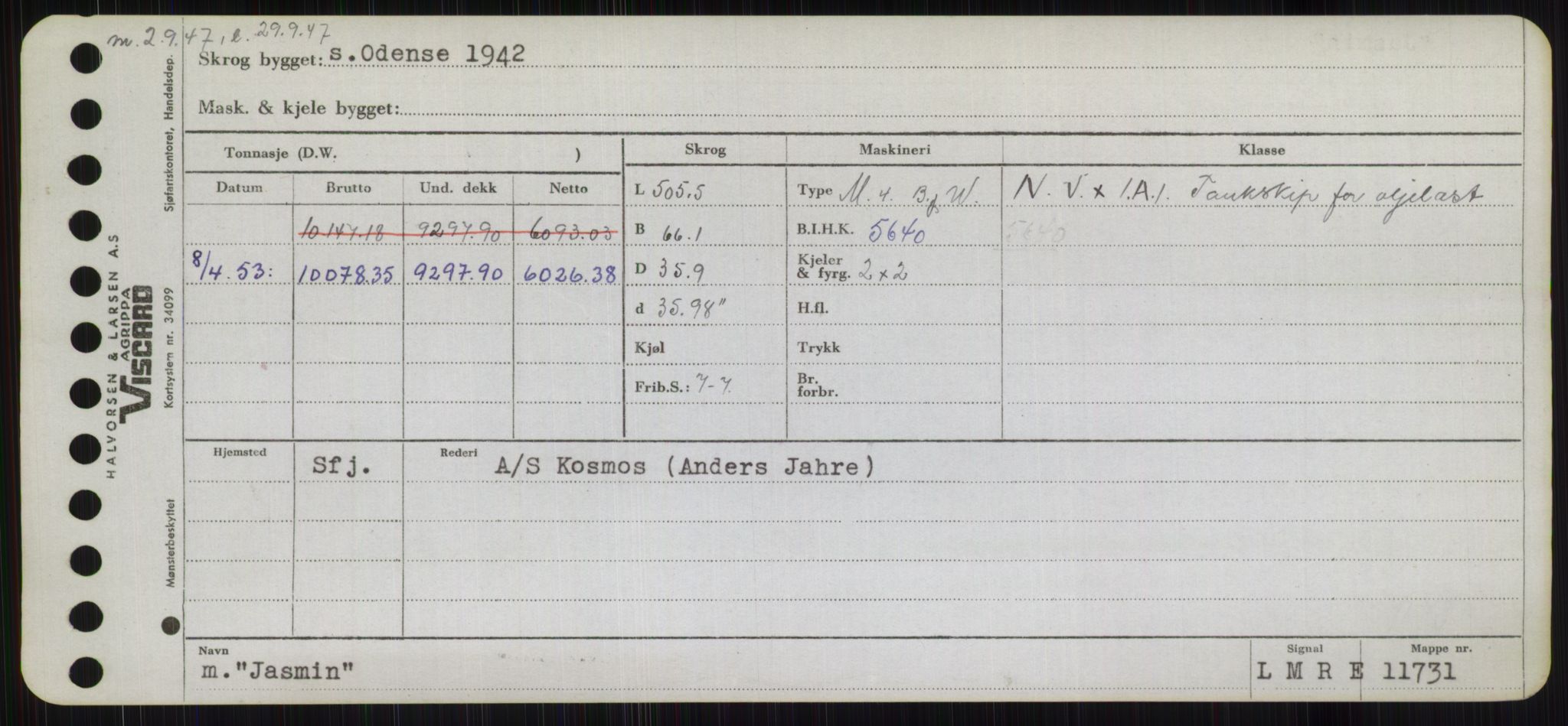 Sjøfartsdirektoratet med forløpere, Skipsmålingen, AV/RA-S-1627/H/Hb/L0003: Fartøy, I-N, p. 47