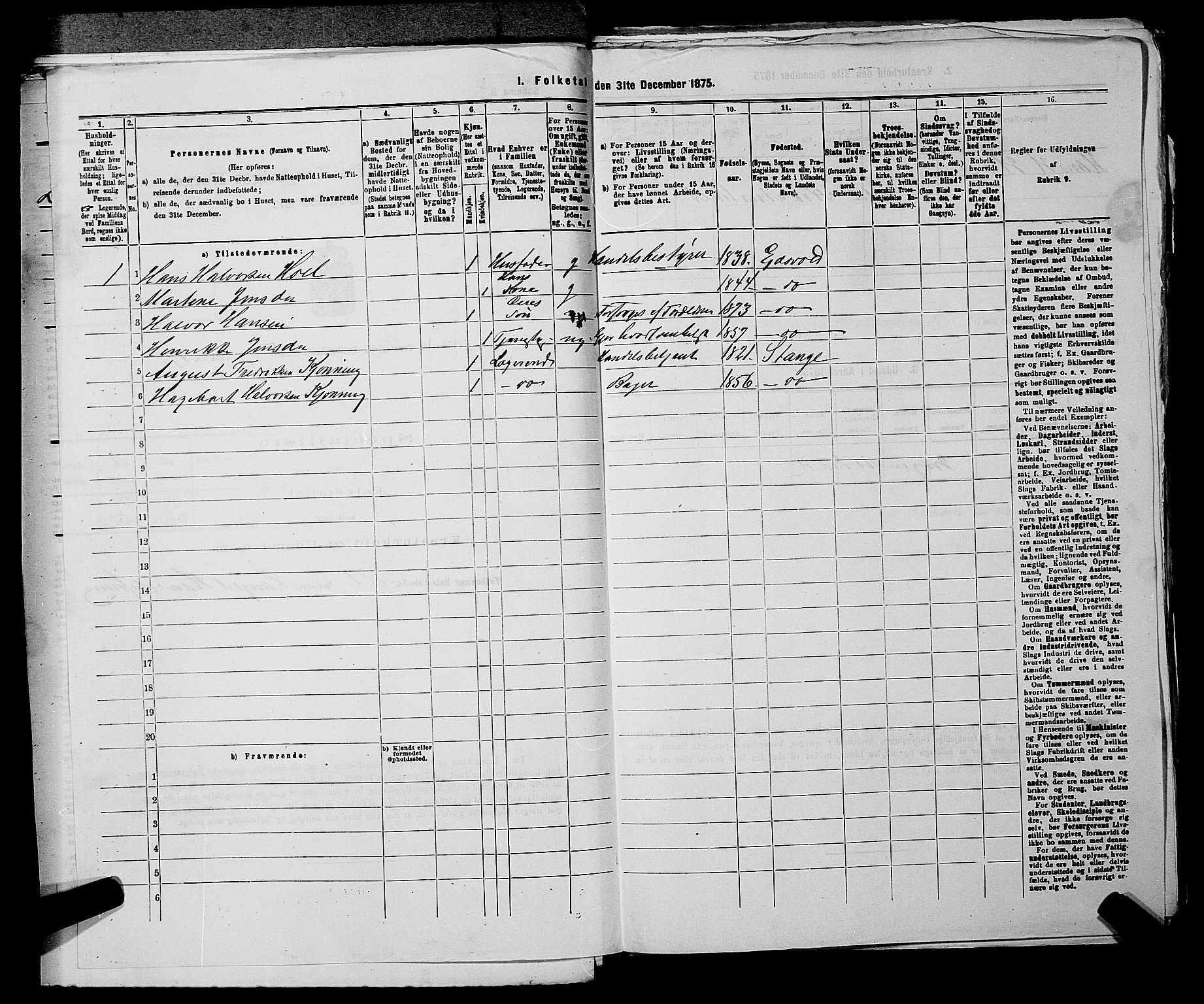 RA, 1875 census for 0237P Eidsvoll, 1875, p. 746