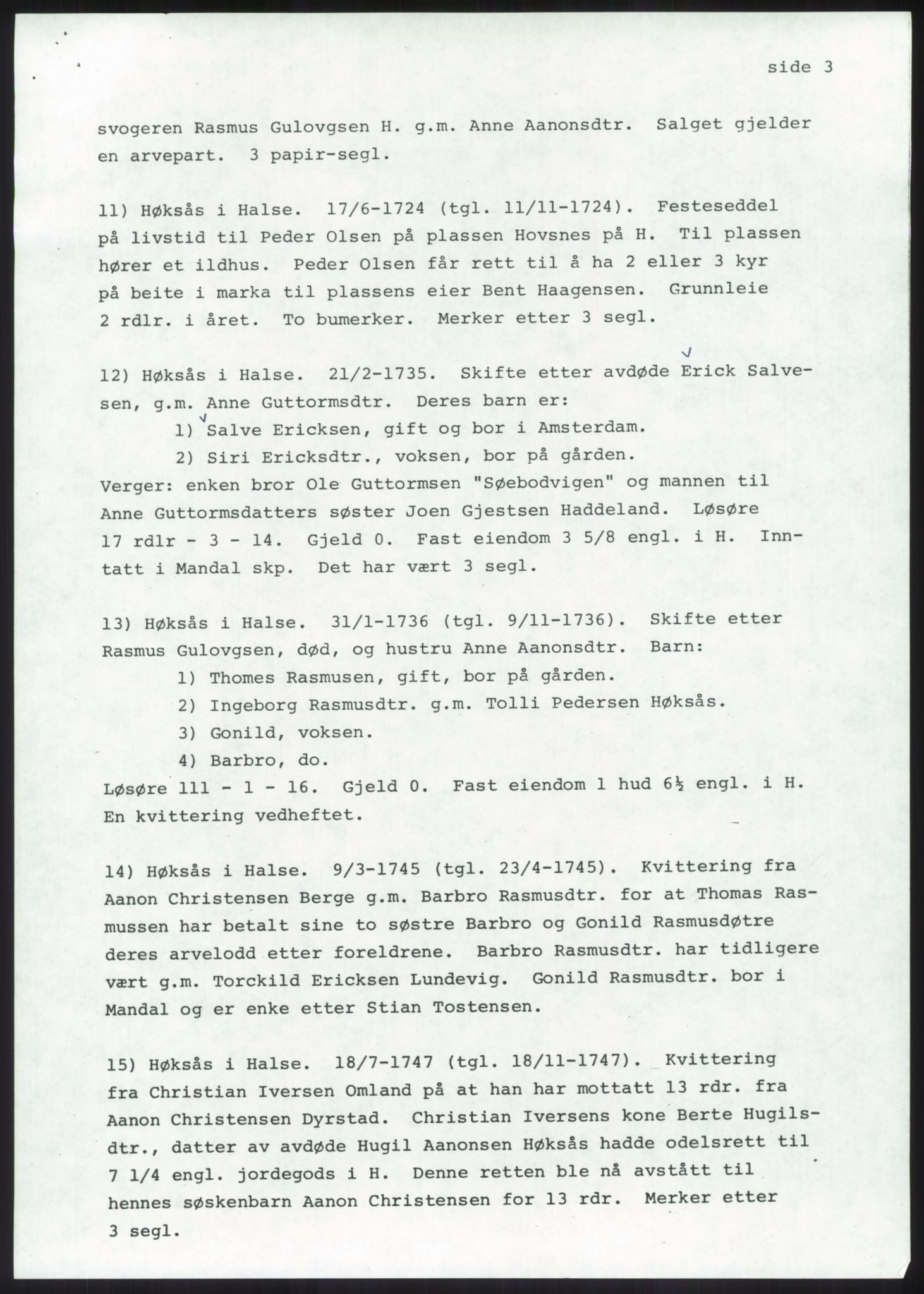 Samlinger til kildeutgivelse, Diplomavskriftsamlingen, AV/RA-EA-4053/H/Ha, p. 1716